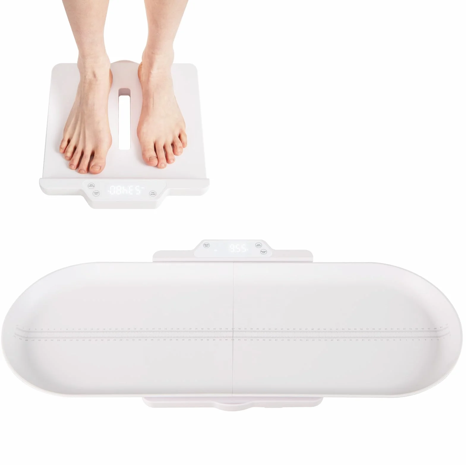 RELAX4LIFE Bilancia Multifunzionale per Neonati, Display Intelligente, Spegnimento Automatico, Portata 150 kg
