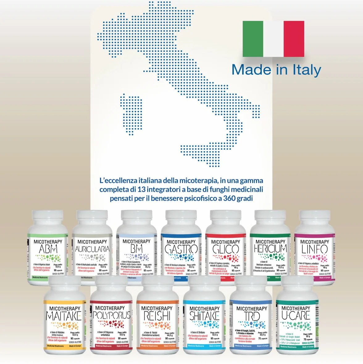 AVD REFORM | Micotherapy Shiitake – Integratore con Shiitake (Lentinula edodes) da coltivazione biologica per vitalità e difese naturali – 90 capsule – Prodotto in Italia