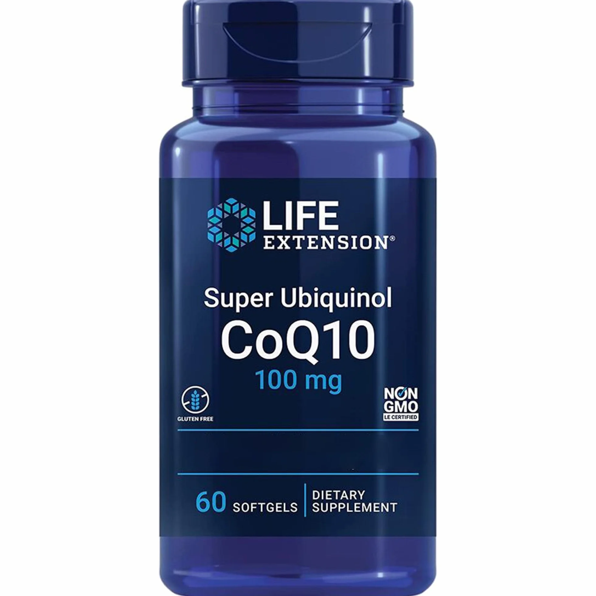 Life Extension, Super Ubiquinol, 100 mg, Kaneka-Q10, 60 Capsule molli, Testato in Laboratorio, Senza Glutine, Senza Soia, Non OGM