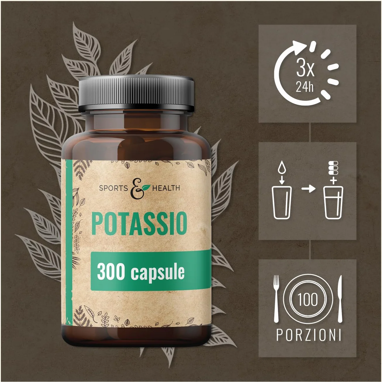 Capsule di Potassio Citrato - 300 Capsule - Vegan - 682,2mg per Dose Giornaliera - Citrato di integratore potassio integratore, Potassium Citrate, Citrato-di-potassio