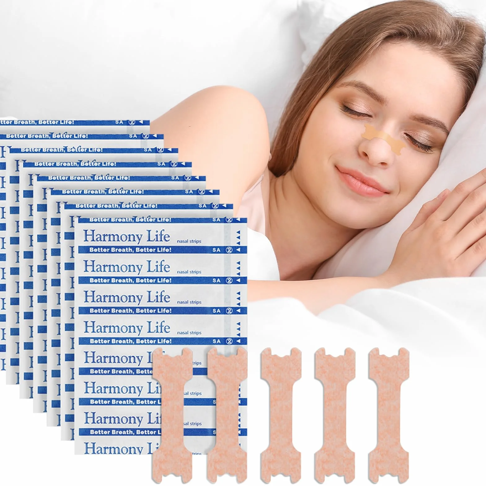 80 Pezzi Cerotti Nasali Antirussamento 66x19mm per Respirazione e Sonno