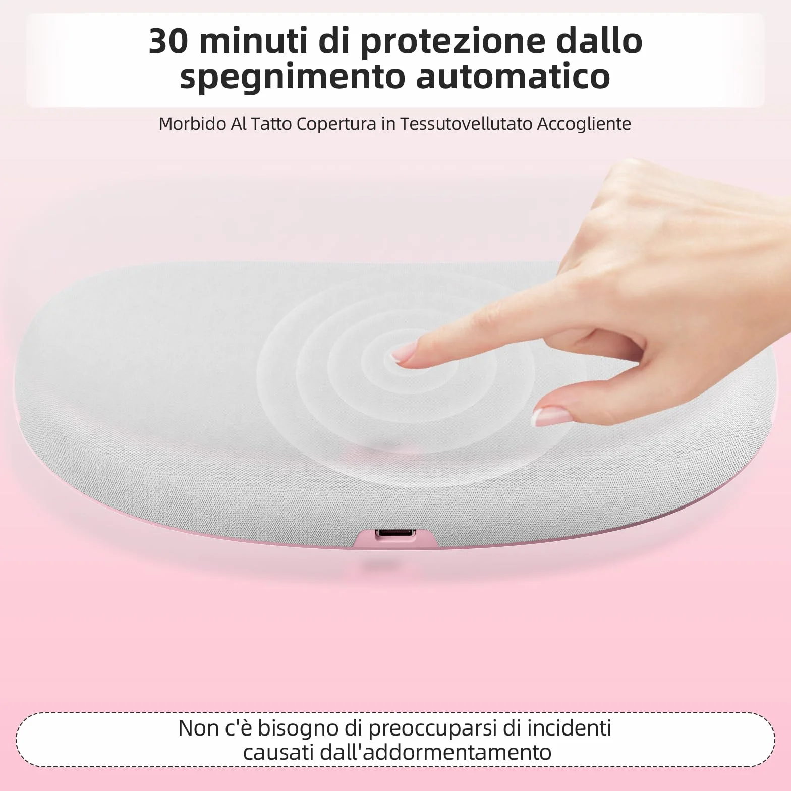 Cuscinetto Riscaldante Mestruale Portatile, 3 Livelli di Calore e 3 Modalità di Massaggio per Dolori Lombari/Schiena/Crampi