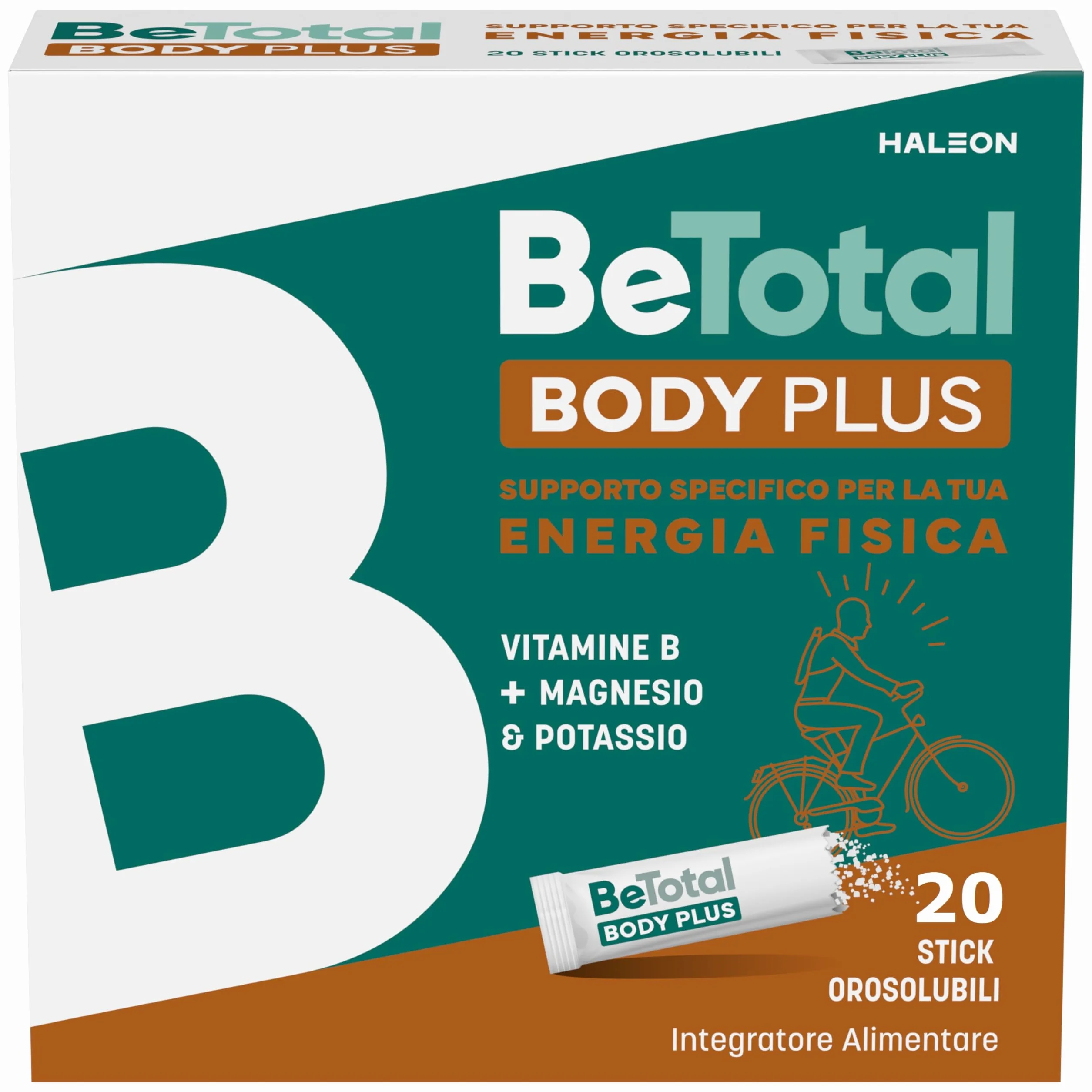 Be-Total Body Plus Integratore Alimentare Vitamine B Magnesio Potassio 20 Bustine