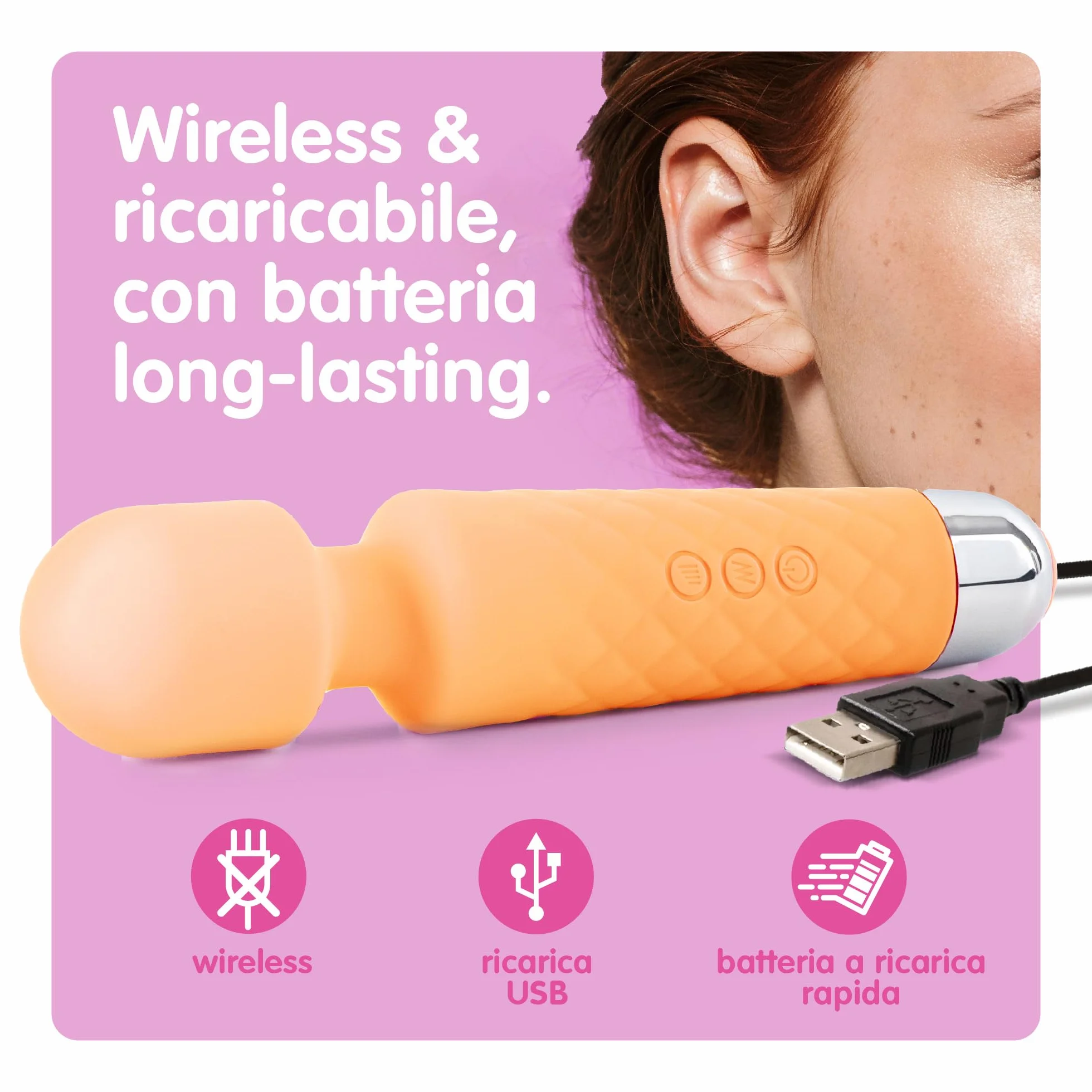Vibratore Sessuale per Donna - Massaggiante Personale Con 8 Velocità e 20 Modalità - Stimolatore Punto G - Dildo vibrante, Vibratorepunto squirt, Giocattoli Sessuali - Oliver James (Pesca)