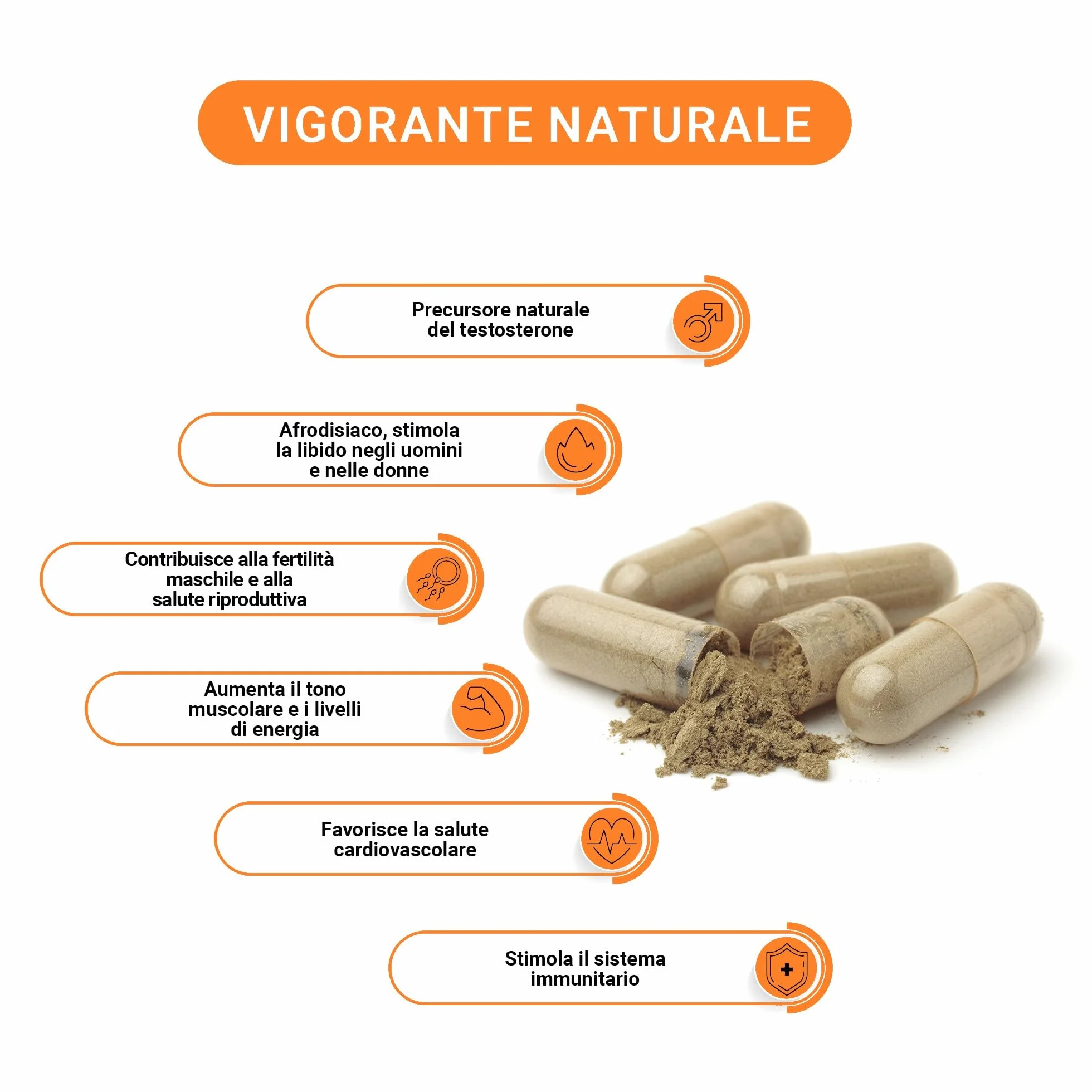 Tribulus terrestris 470 mg 180 capsule Titolato 85% saponine Tono muscolare Energia