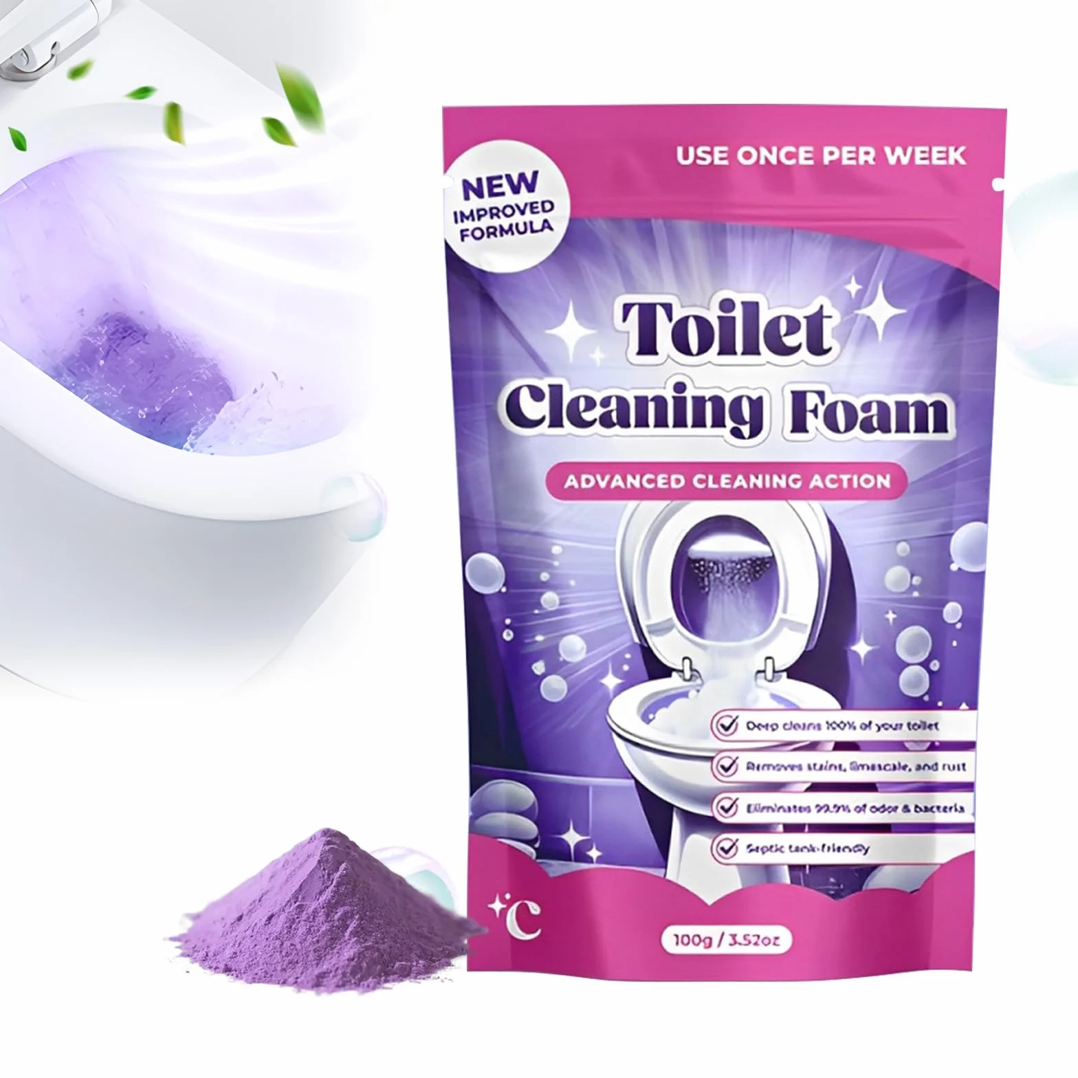 Disincrostante WC, 2026 Nuovo Detergente Anticalcare in Detergente per WC, Self-Cleaning Foam, Scioglie Gli Ingorghi Elimina Incrostazioni di Calcare e Ruggine per la Pulizia di W C e Bagno (1Pcs)