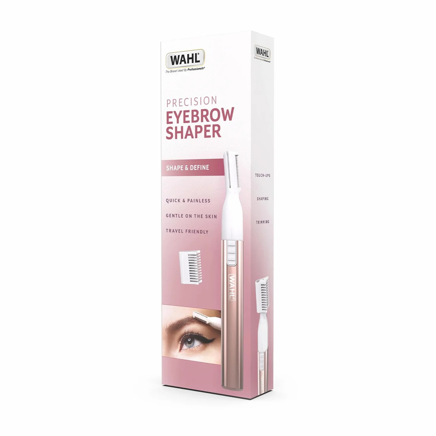 WAHL Ladies Precision Eyebrow Shaper, rifinitore per sopracciglia da donna, testina lavabile, rifinitore a batteria per donne, depilazione indolore, rifinitura di zone complesse