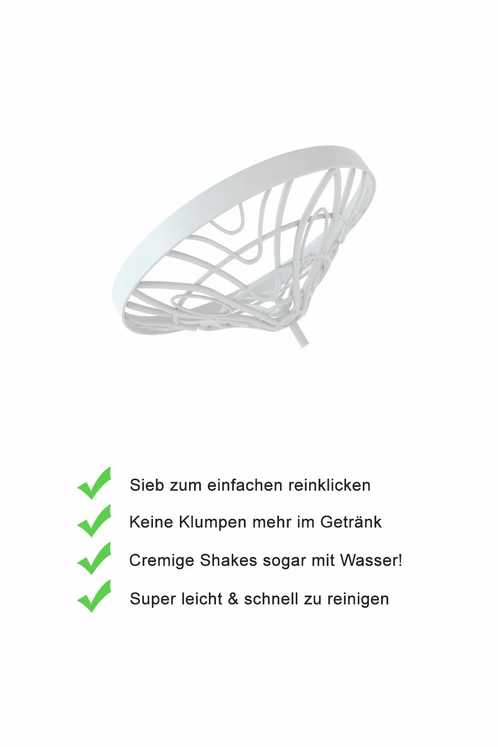 AMITYUNION Shaker per proteine ​​- L'ORIGINALE Senza BPA con setaccio, scala per frullati di siero di latte cremosi, tazze Gym Deluxe per isolati e concentrati sportivi, (Tazza fumogena nera)