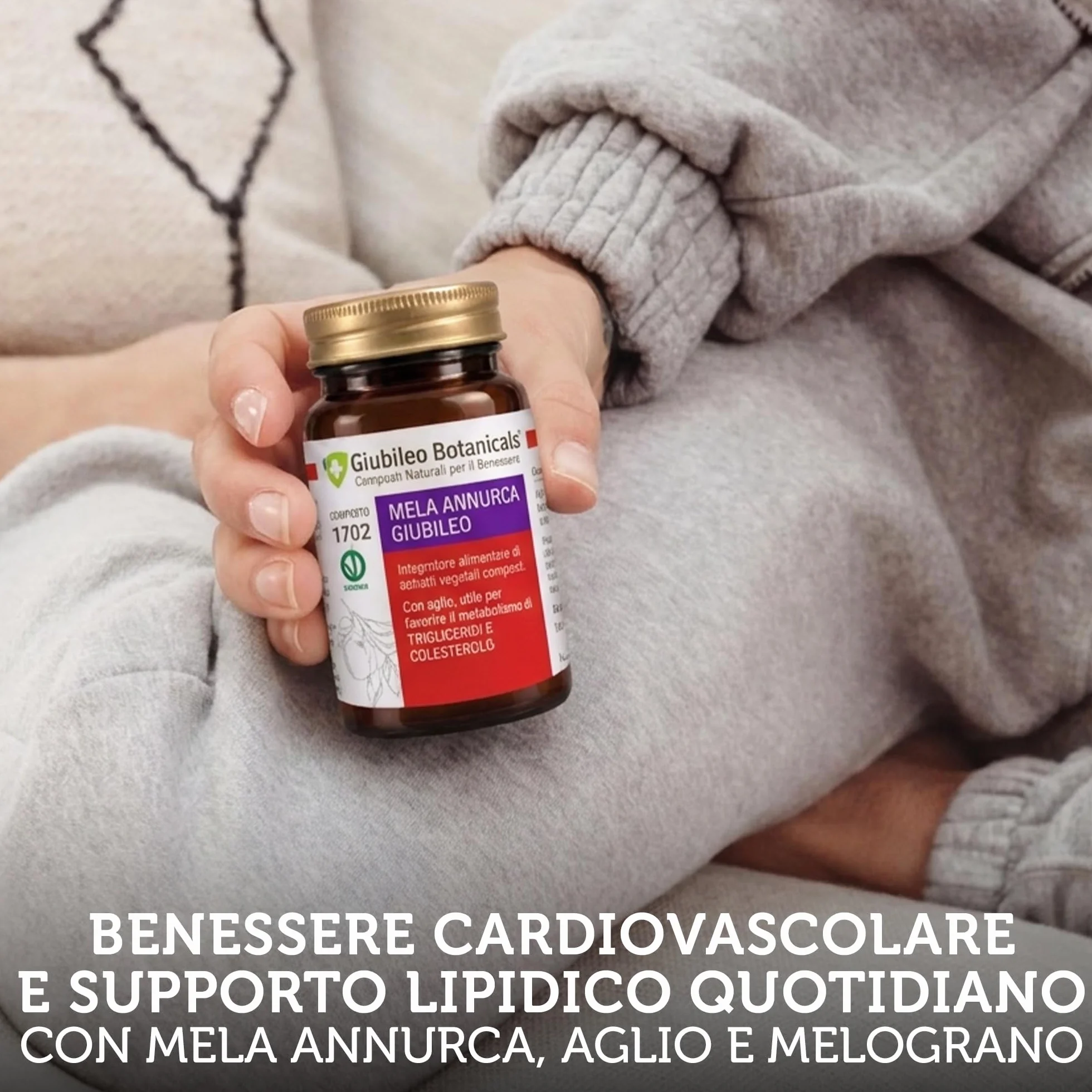 Integratore 100% naturale con MELA ANNURCA Aglio e Melograno - BENESSERE CARDIOVASCOLARE - 50 Capsule