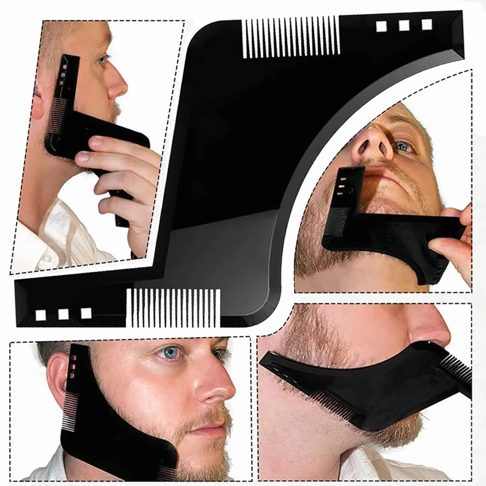 Pettine Stencil Barba Signori Collo Sagome Styling Tool Rasatura Barba
