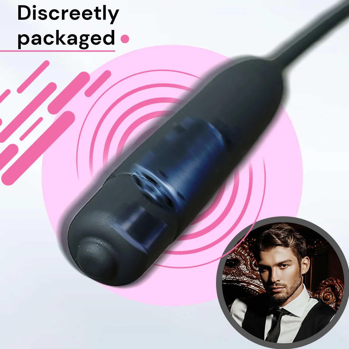 FOPS Vibratore Uretrale per Uomo Sonde Uretrali Dilatatore Uretra in Silicone Elettrico Pene Plug Giocattolo Sessuale Stimolatore Uretrale Lunghezza 26cm Diametro 0.7cm N16-66