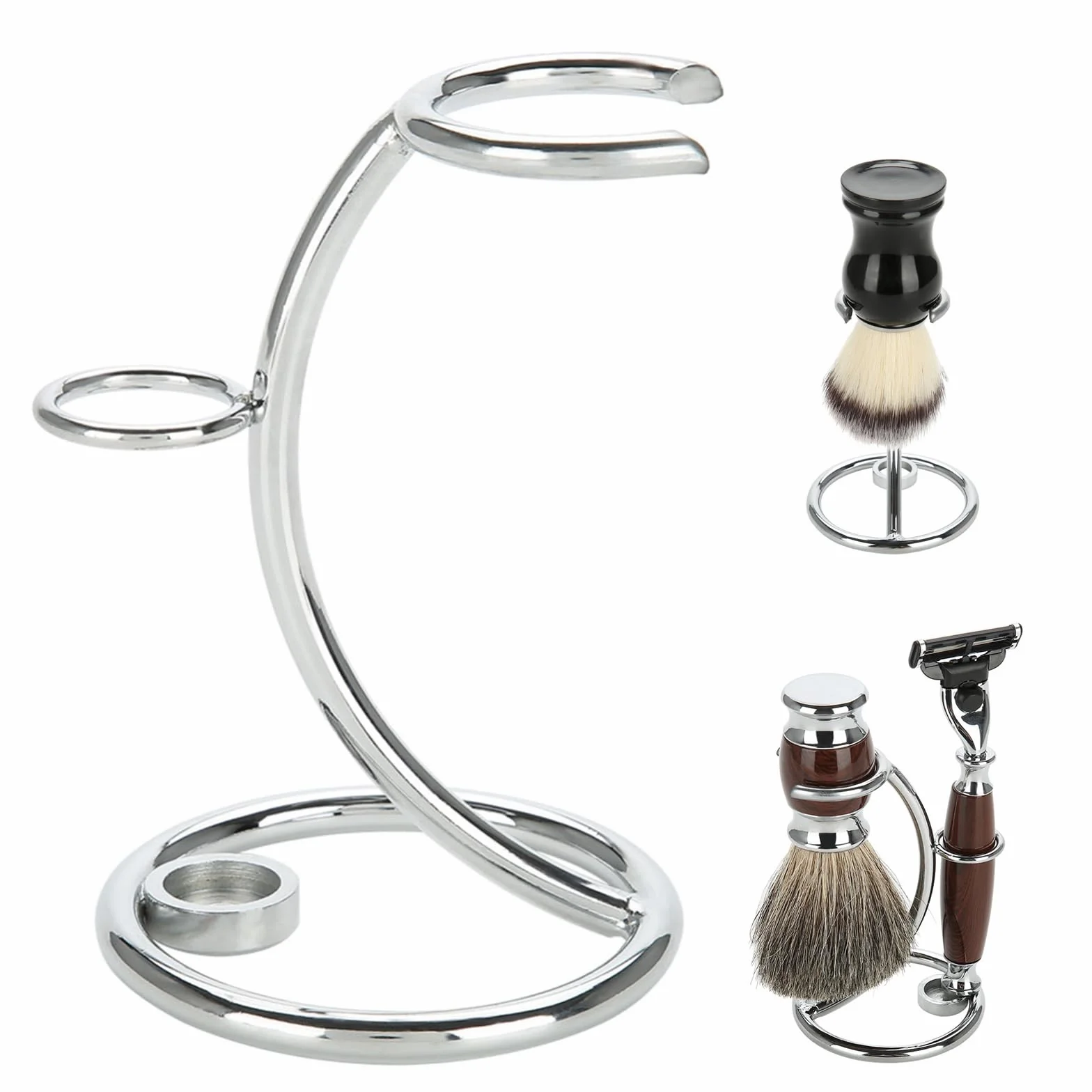 Supporto per Rasatura, Supporto per Rasoio e Pennello da Rasatura, Universale Rasoio Supporto Spazzola in Metallo Rasoio Supporto Rasoio Supporto Professionale Rasoio Porta Uomo