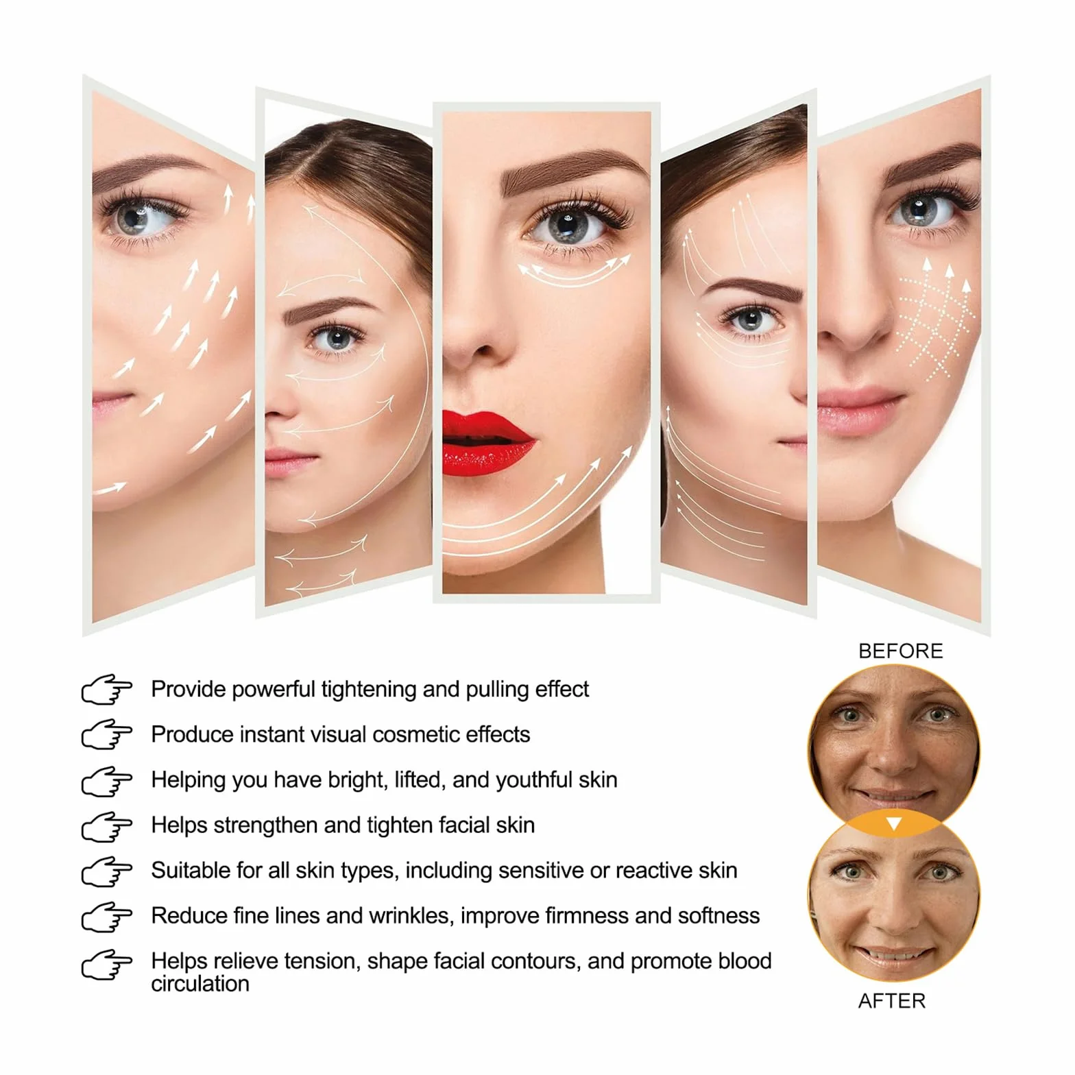 Siero Viso All'astaxantina 30ml Fiale Ultra-Idratanti Intense Cura Del Viso Rimpolpante Levigante