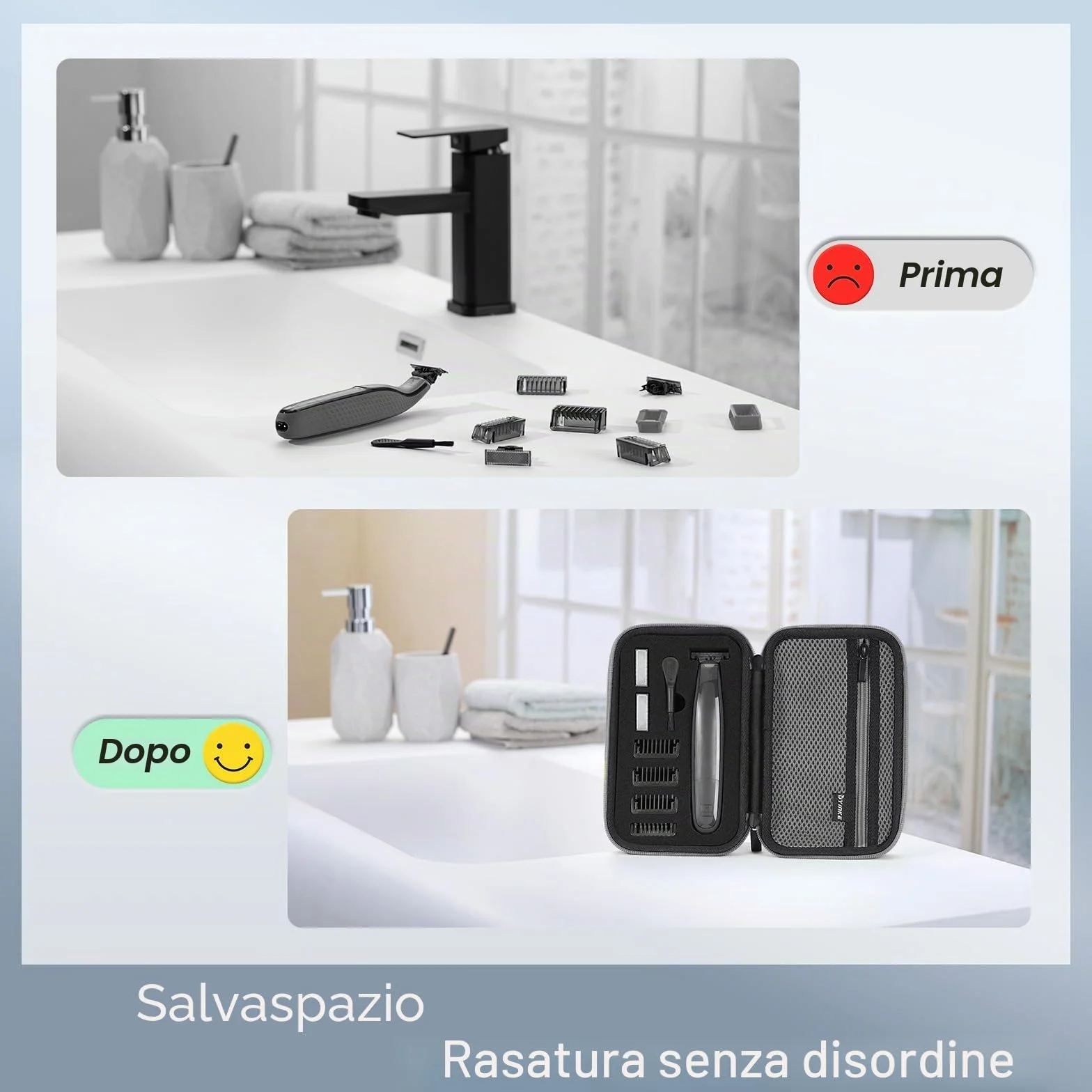 Yinke - Custodia per Philliips O Blade QP2530/30, QP2630/30, QP2520/30, QP2520/65 rasoio elettrico con spugna, custodia rigida da viaggio, colore: Verde One PC
