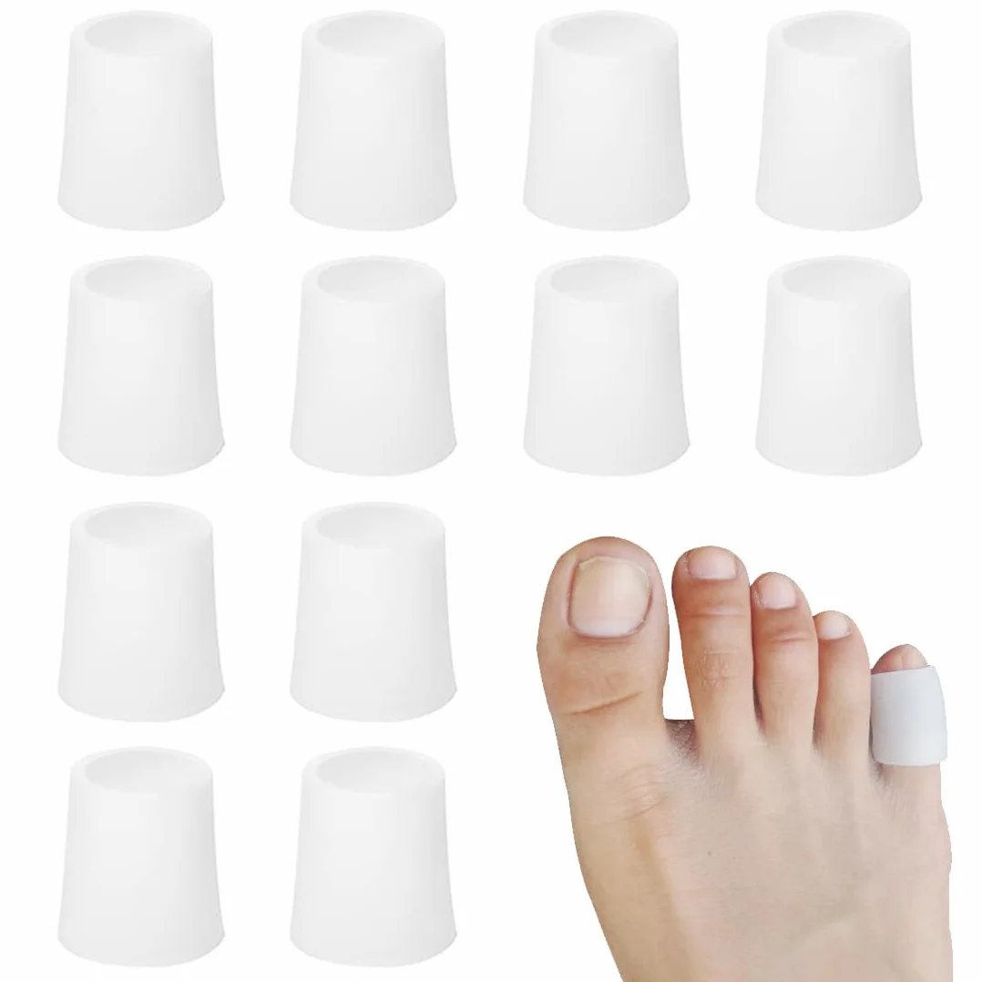 12 PCS Protezione Dita Piedi in Silicone, Gel Antidolorifico - Distanziatore e Separatore per Prevenire Vesciche, Calli e Attrito del Mignolo del Piede