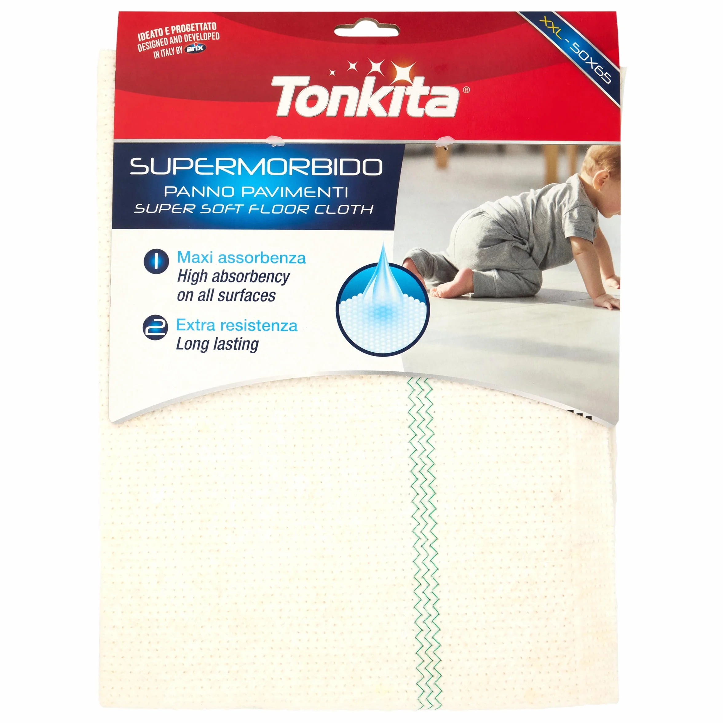 Tonkita Panno Pavimenti XXL SuperAssorbente 65x50 cm Straccio Pavimento