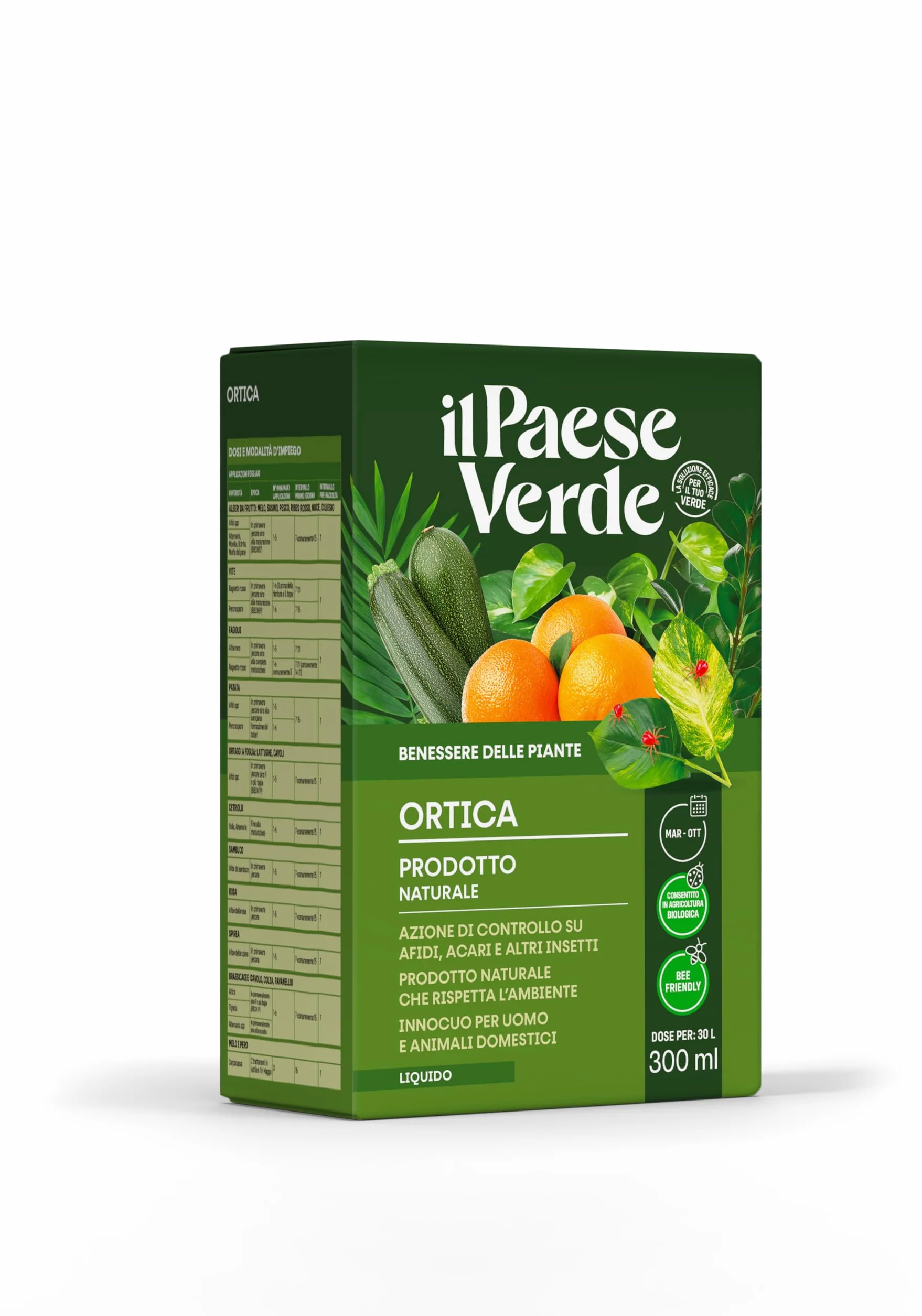 Ortica il Paese Verde pronta all'uso 300ml azione controllo afidi acari insetti