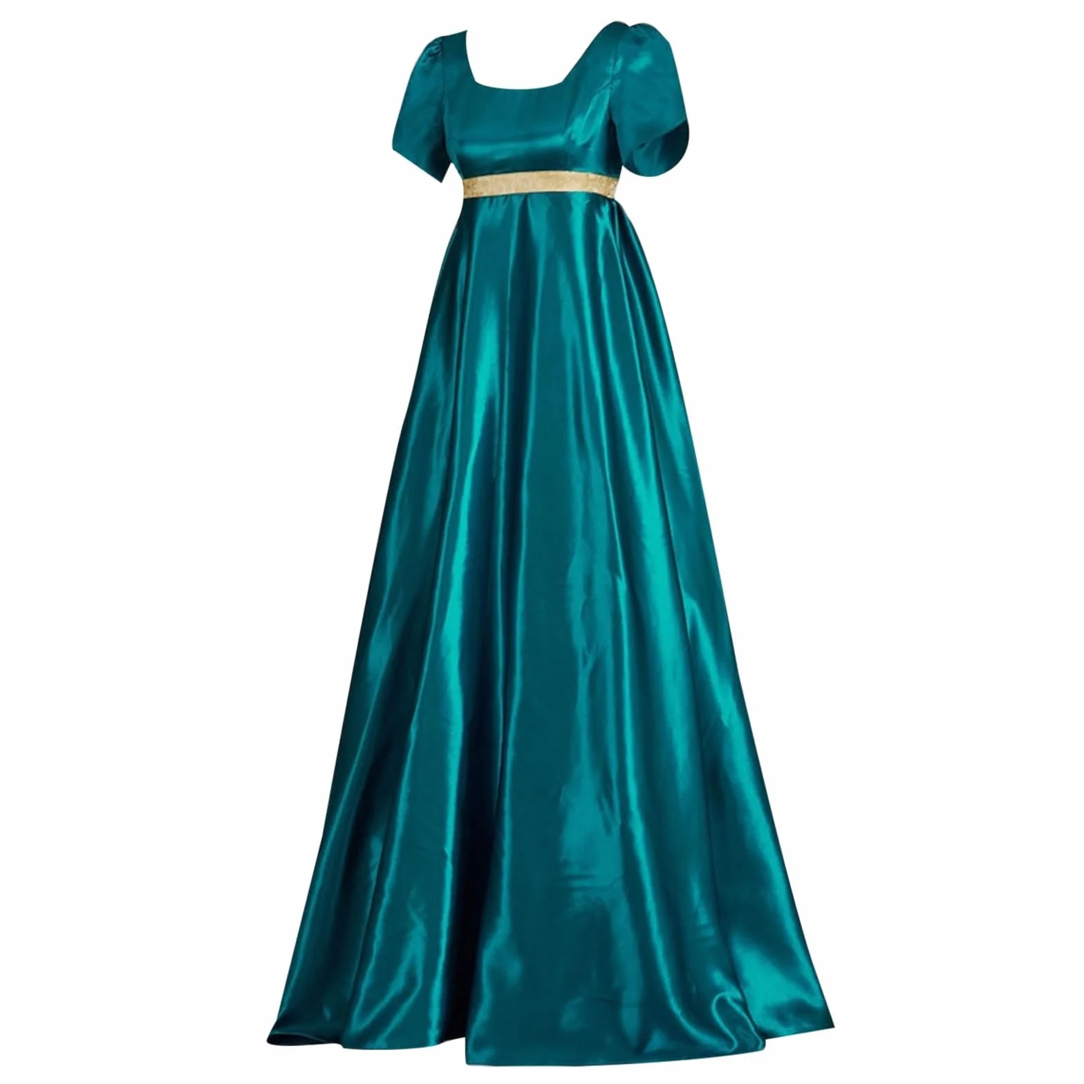 Regency Abito Raso Vintage Vittoriana Tè Party Dress per Donne