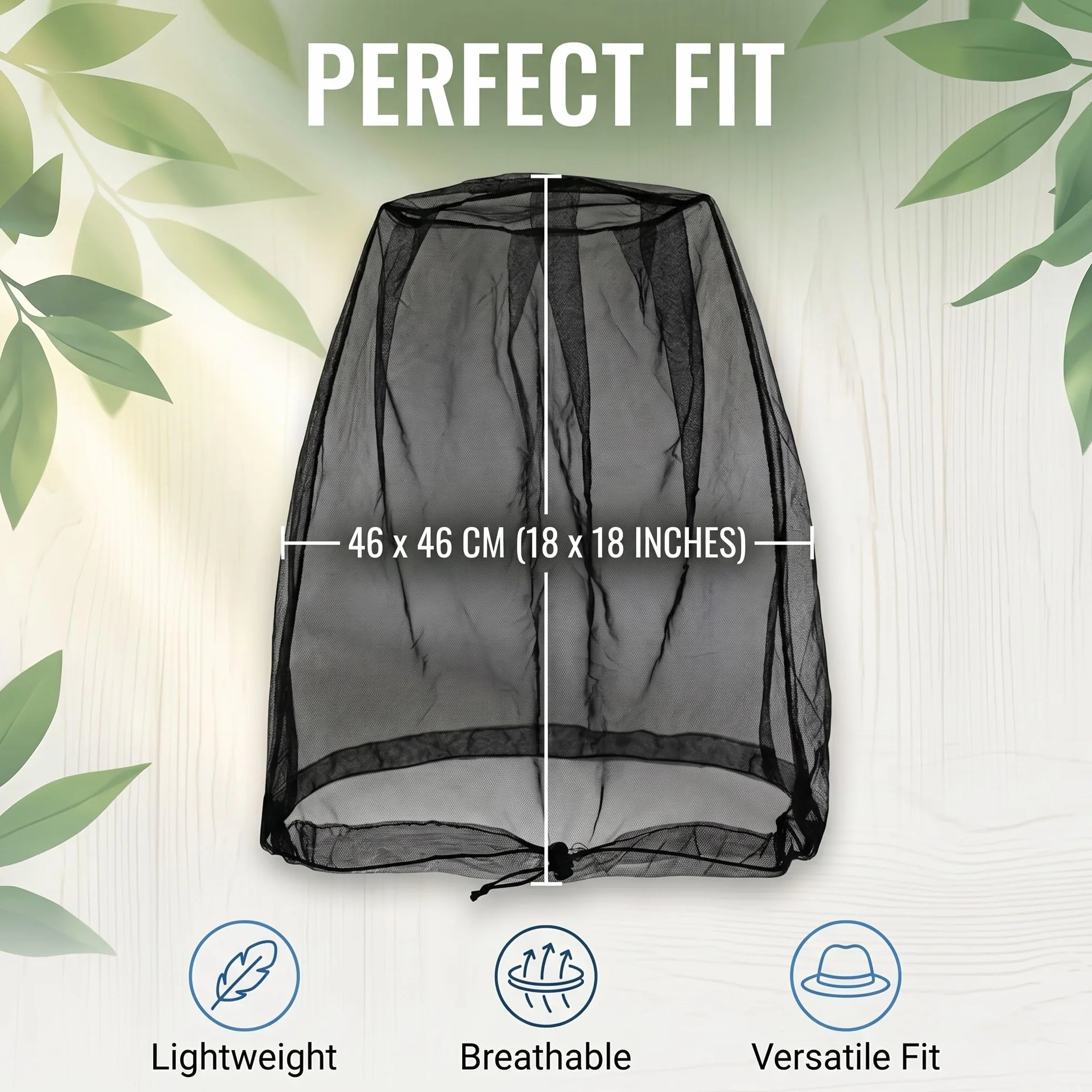 Cappello con Rete Antizanzare 46x46cm per Esterno Protezione Insetti Pesca Trekking Apicoltura Nero Rosa