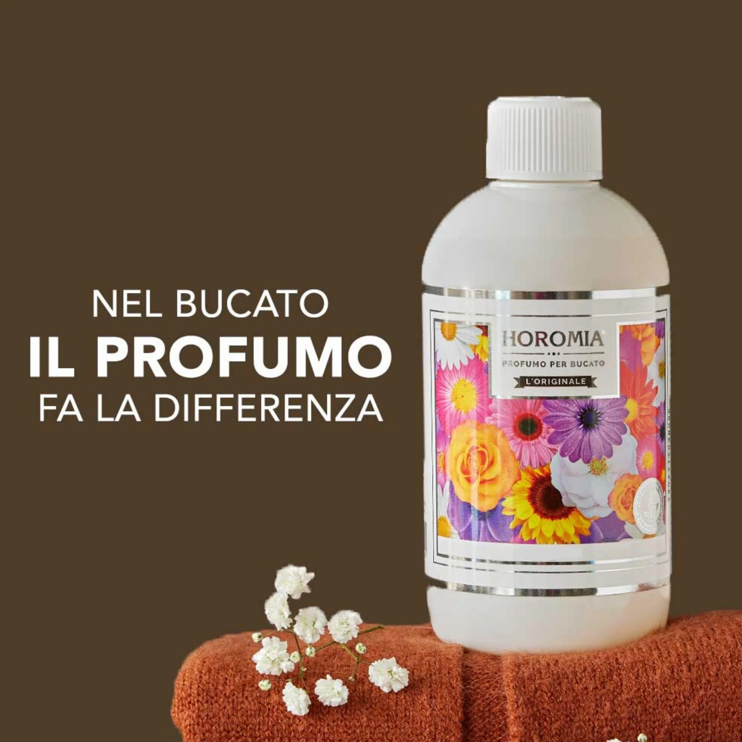 HOROMIA Profumo per Bucato Fresh Cotton 500ml - Profuma Bucato per Lavatrice e Asciugatrice