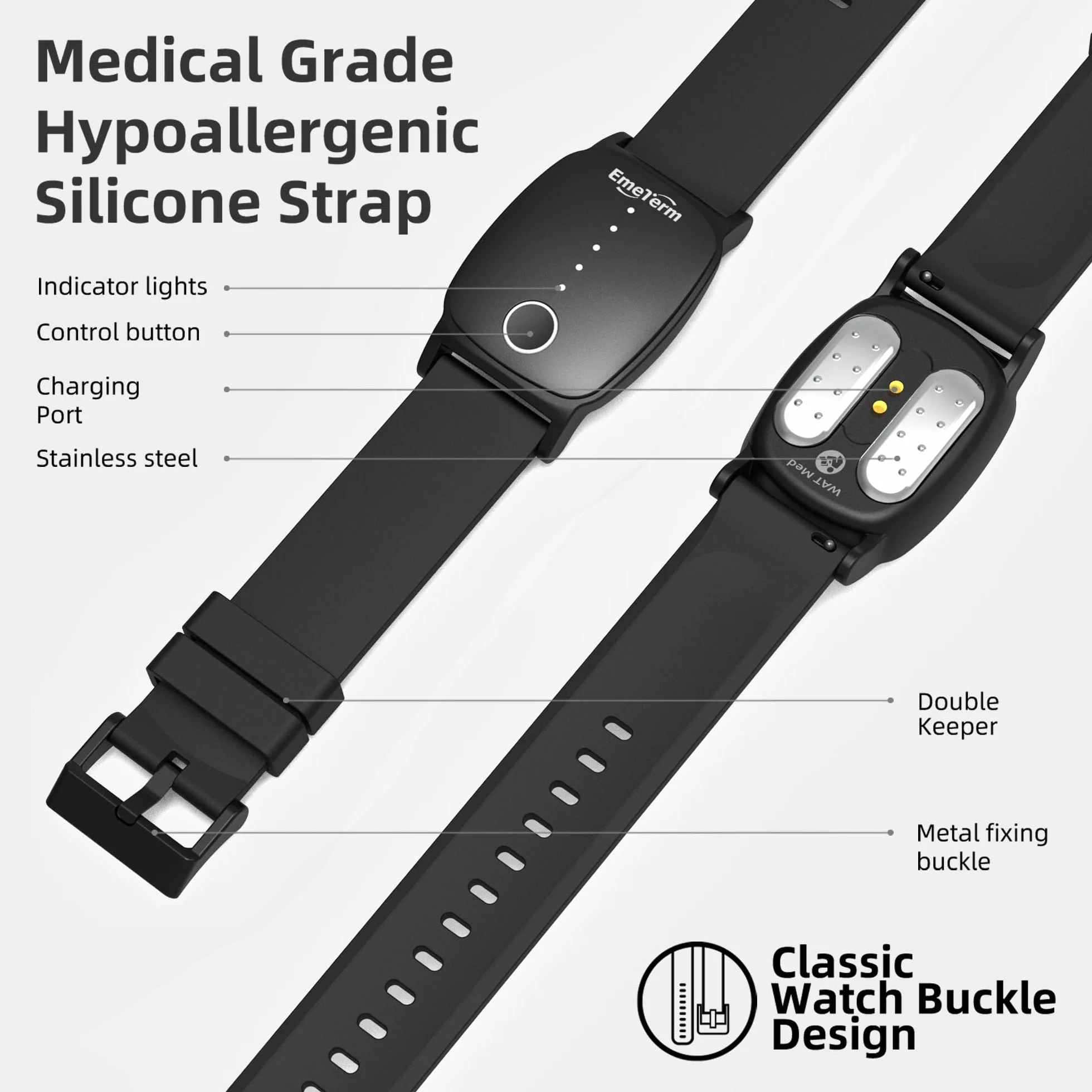 EmeTerm Explore Braccialetto anti-nausea Fit 4.7"-8" wrist