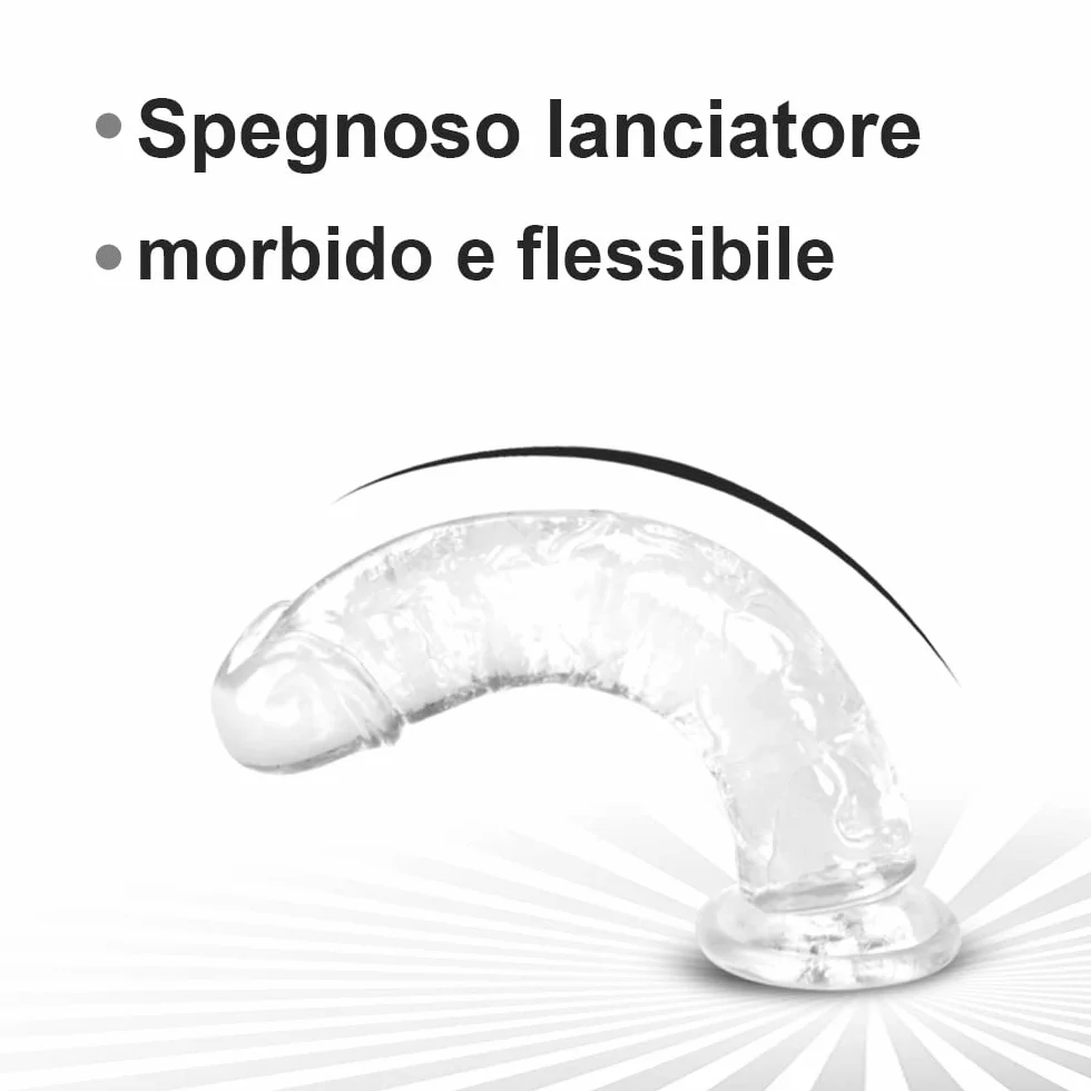 Piccolo dildo per donne, 18 cm, morbido e realistico, giocattolo sessuale per principianti, gelatina, con tettarella per coppie, adulti e giochi erotici