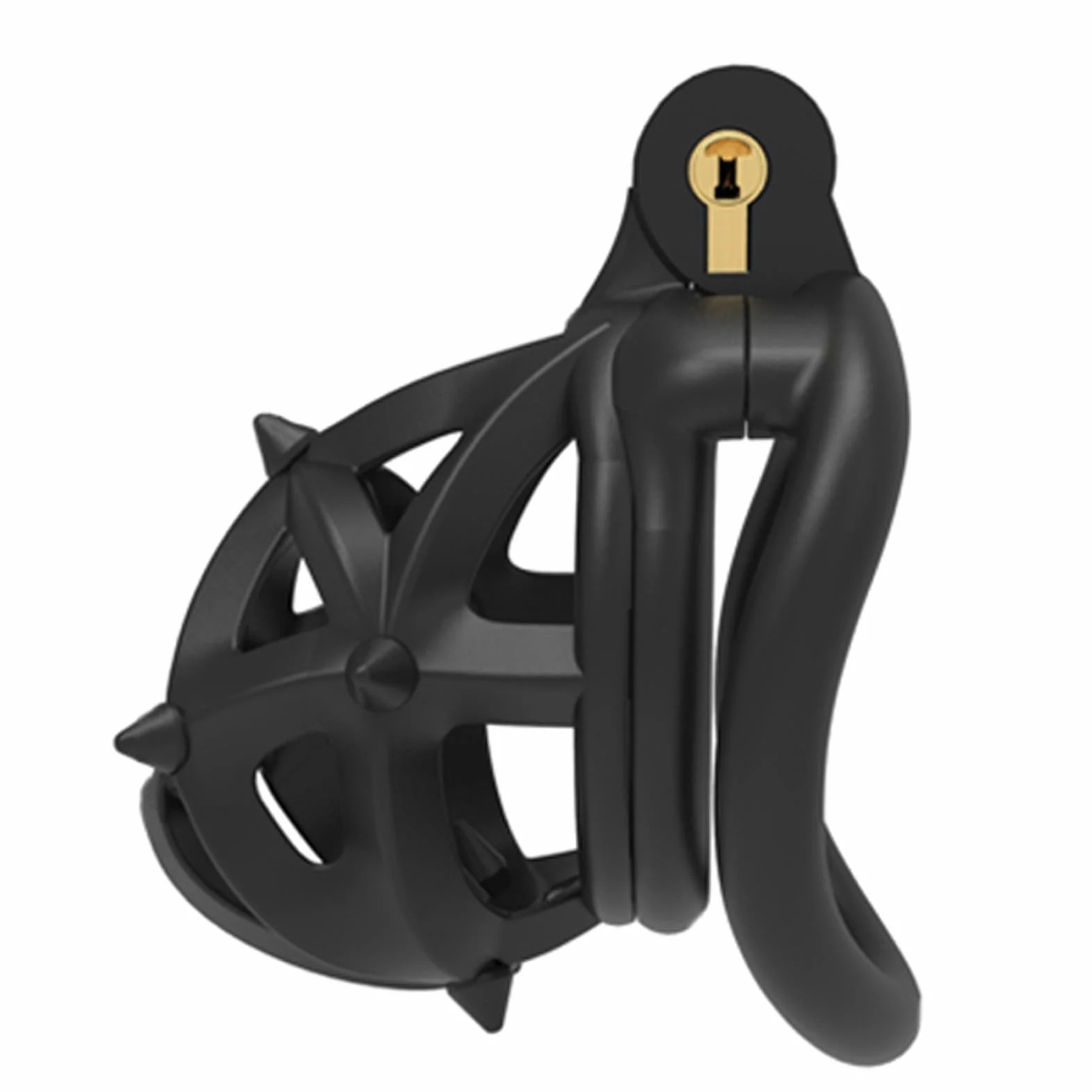 SeLgurFos Set di gabbia per il pene con 4 anelli per il pene Stampa 3D Ventilazione Gabbia di castità Uomo Gabbia per il cazzo piccolo SM Bondage Giocattoli del sesso per gli uomini (Short-Arc Ring)