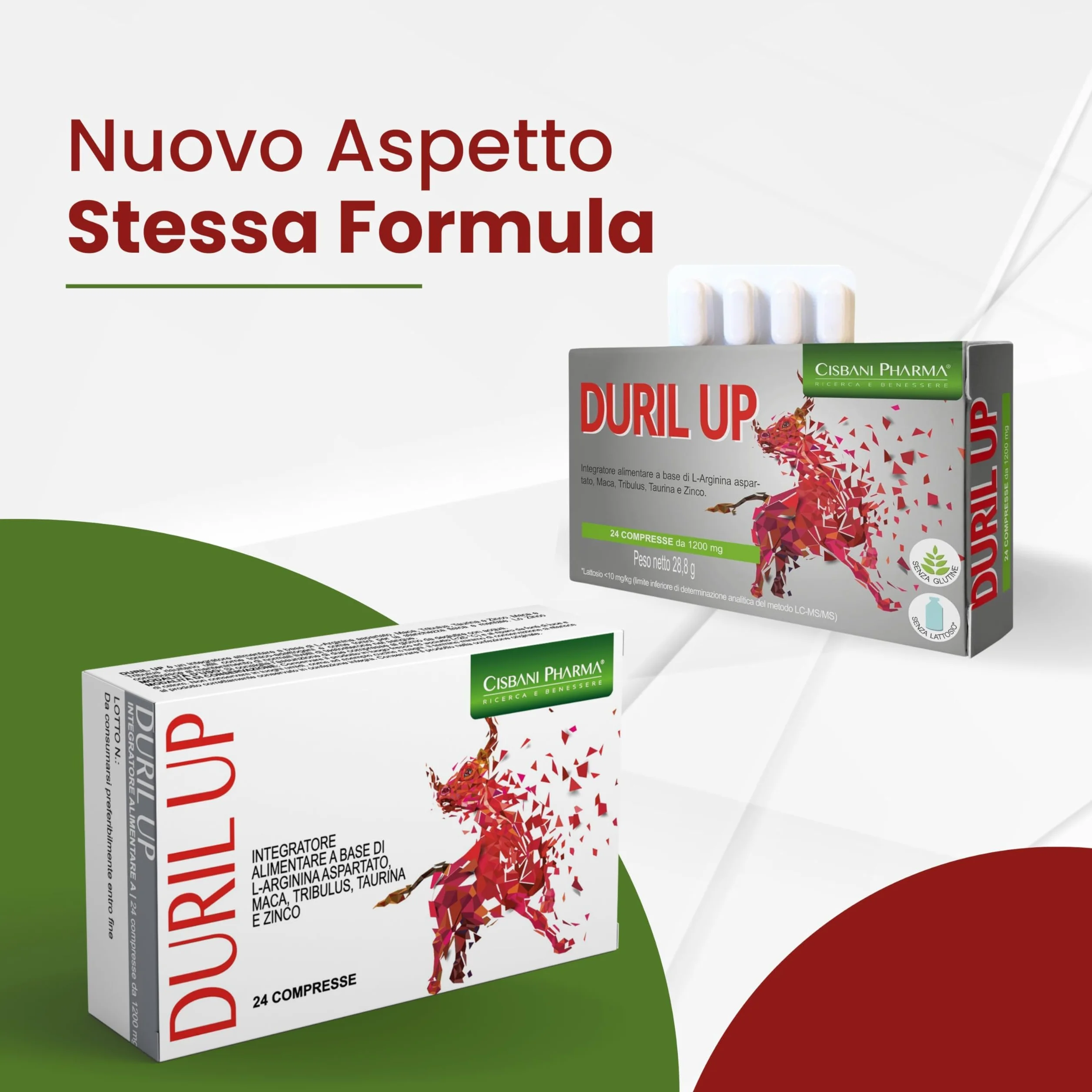 CISBANI PHARMA Duril Up, Maca Andina, Tribulus Terrestris, Taurina e L-Arginina – Maggiore Vitalità e Resistenza Fisica - 24 Compresse