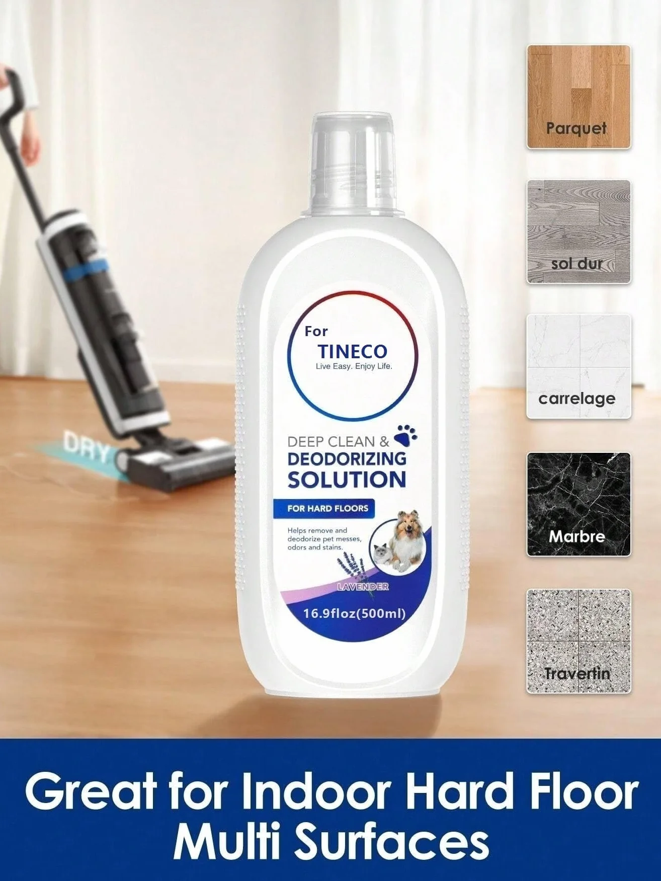 Detergente per pavimenti Tineco IFloor 2/3 Breeze FLOOR ONE S3/S5/S5 Pro 2/S6/S7 Pro 500 ml