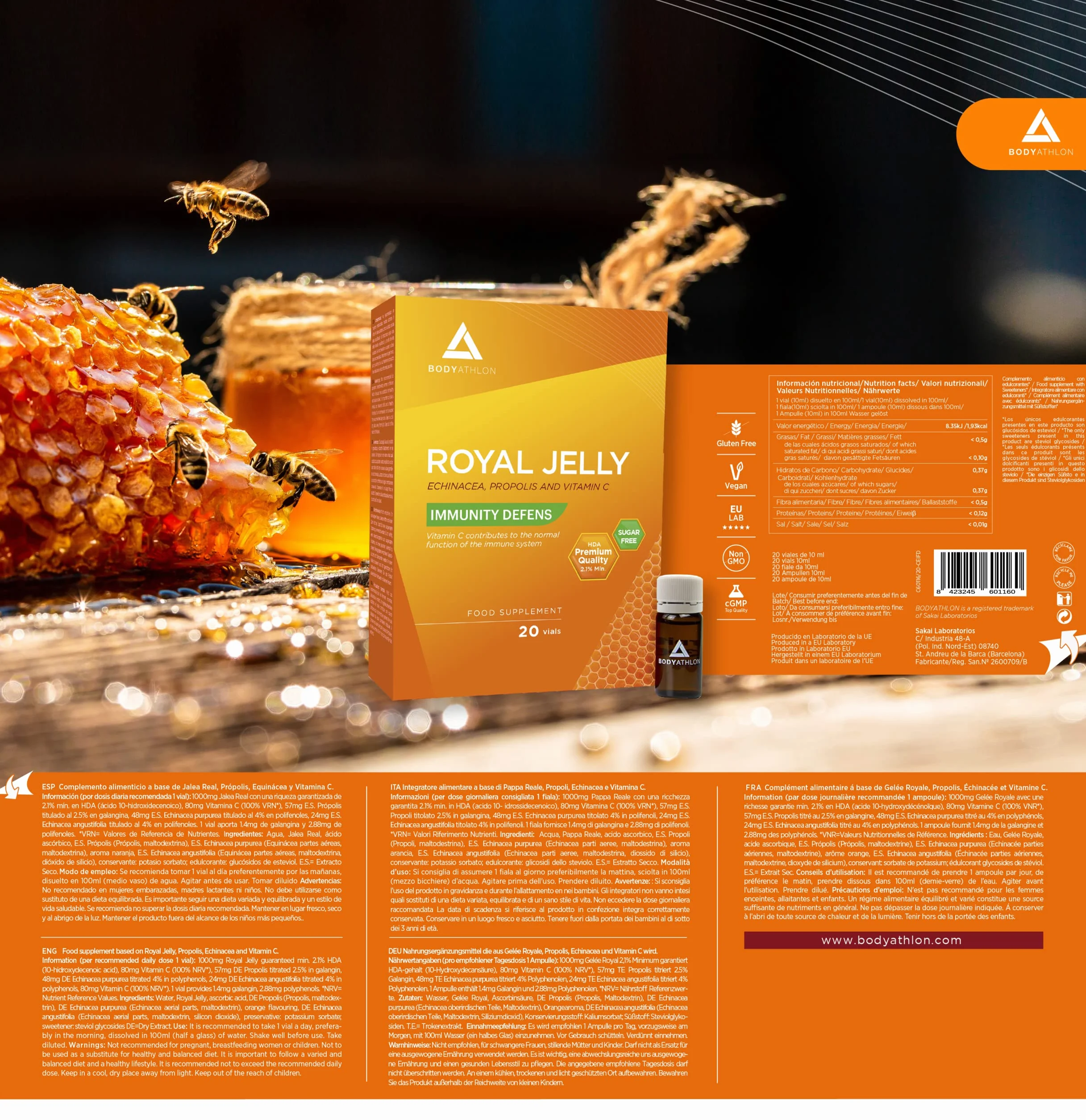 Pappa Reale Propoli Echinacea Vitamina C 20 fiale Difese Immunitarie