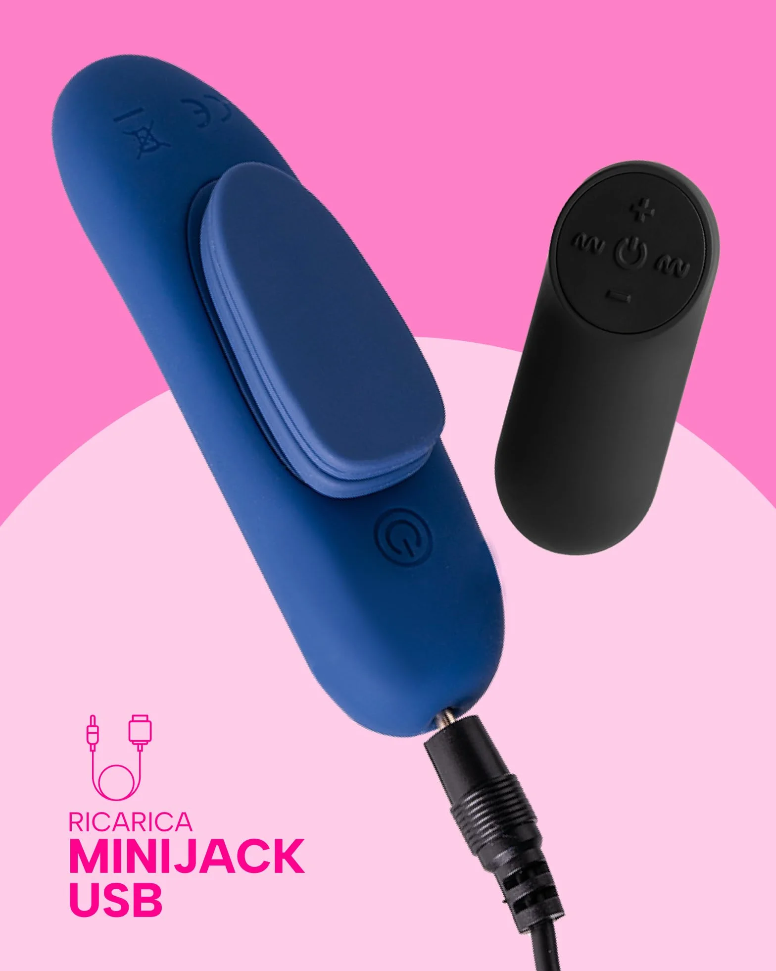 MySecretCase Stimolatore Clitoride Femminile con Comando a Distanza fino a 10m Mutandine Vibranti Ovetto Vibrante 7 Modalità di Vibrazioni e 4 Intensità Vibratoreper Donna Piccolo Impermeabile Blu