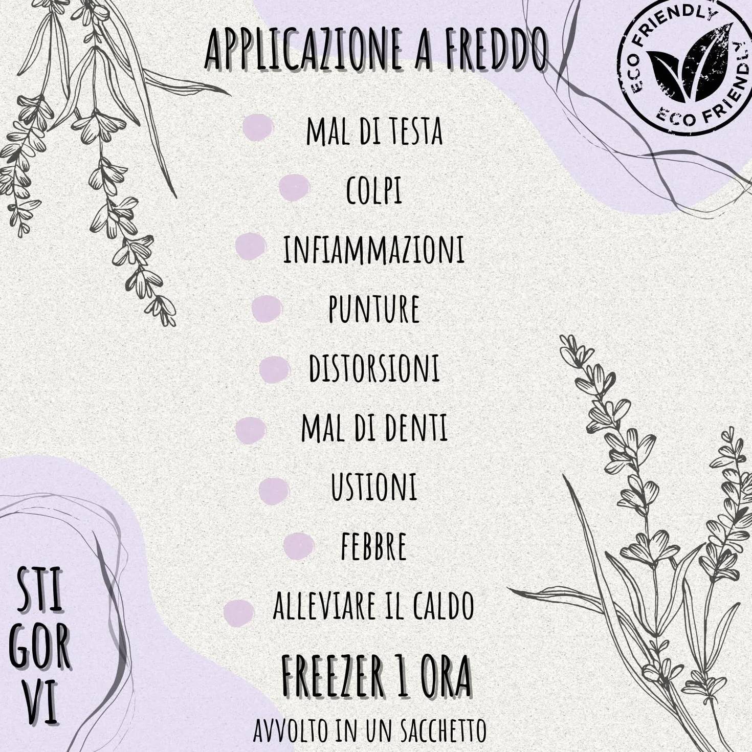 Sacchetto di semi per microonde fatto a mano in Spagna - Borsa termica multiuso per calore e freddo - Cuscino (13cm x 31cm) - 100% artigianale con semi naturali di lavanda