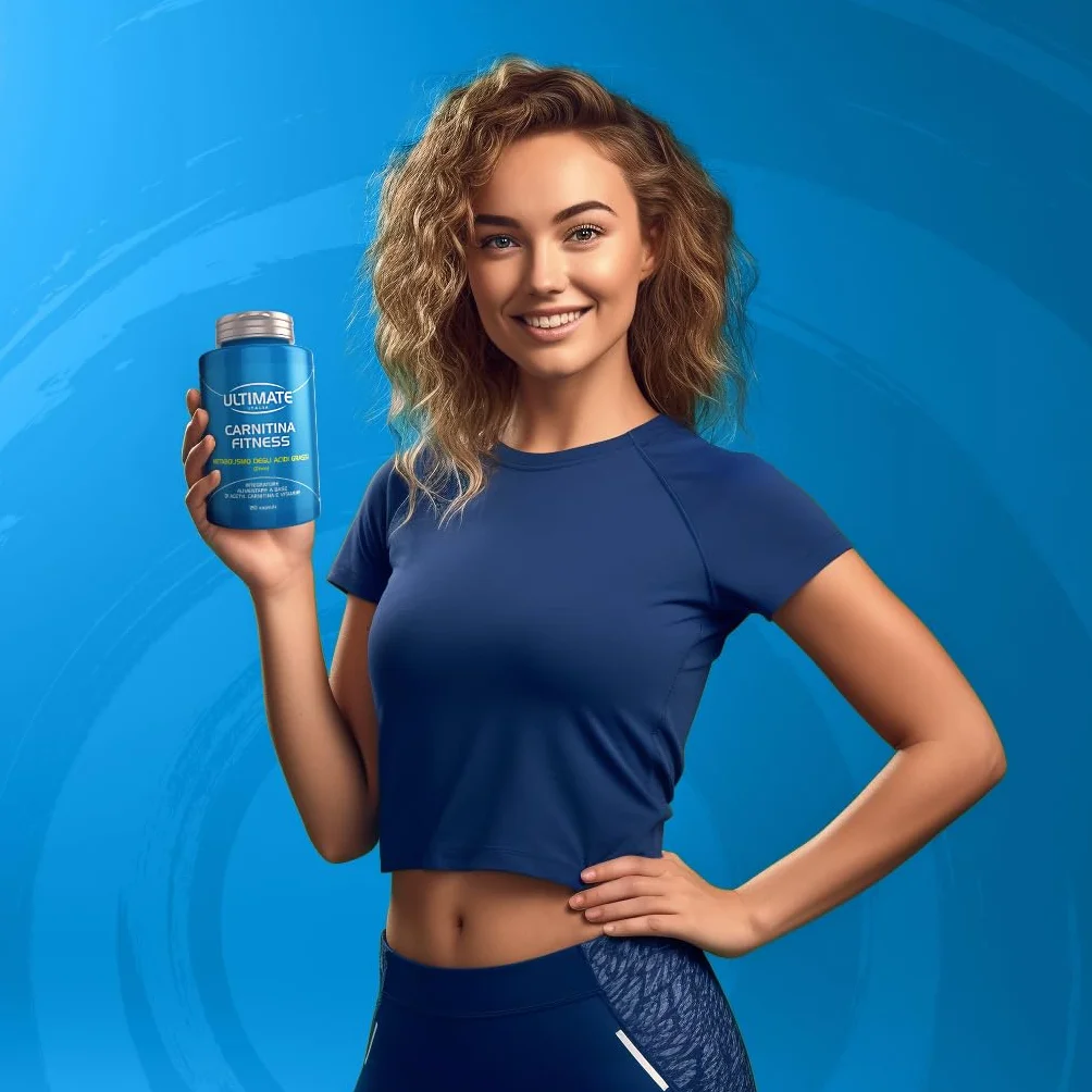 Ultimate Italia Carnitina Fitness 120 capsule integratore alimentare acetyl carnitina vitamine zinco senza glutine lattosio
