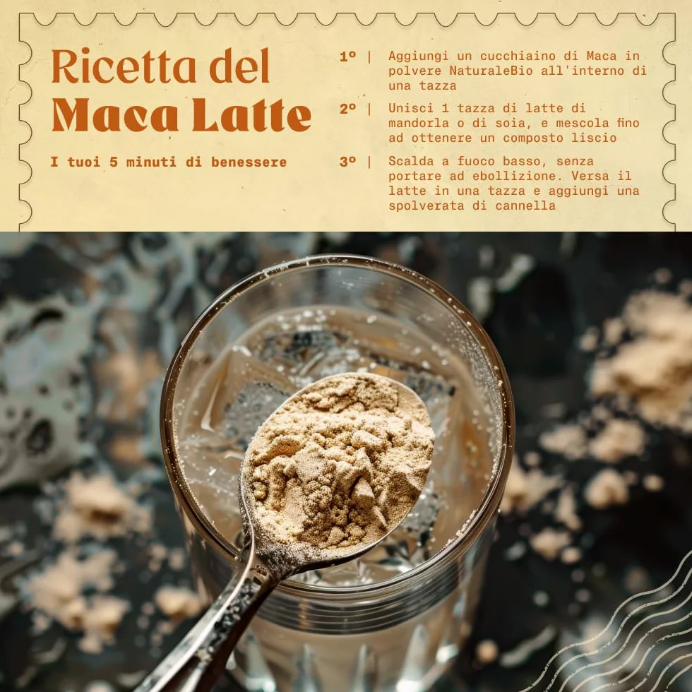 NaturaleBio Maca Peruviana Biologica in Polvere 1 kg. Naturale e Pura, Prodotto in Perù dalla Radice di Maca Bio - Gelatinizzata