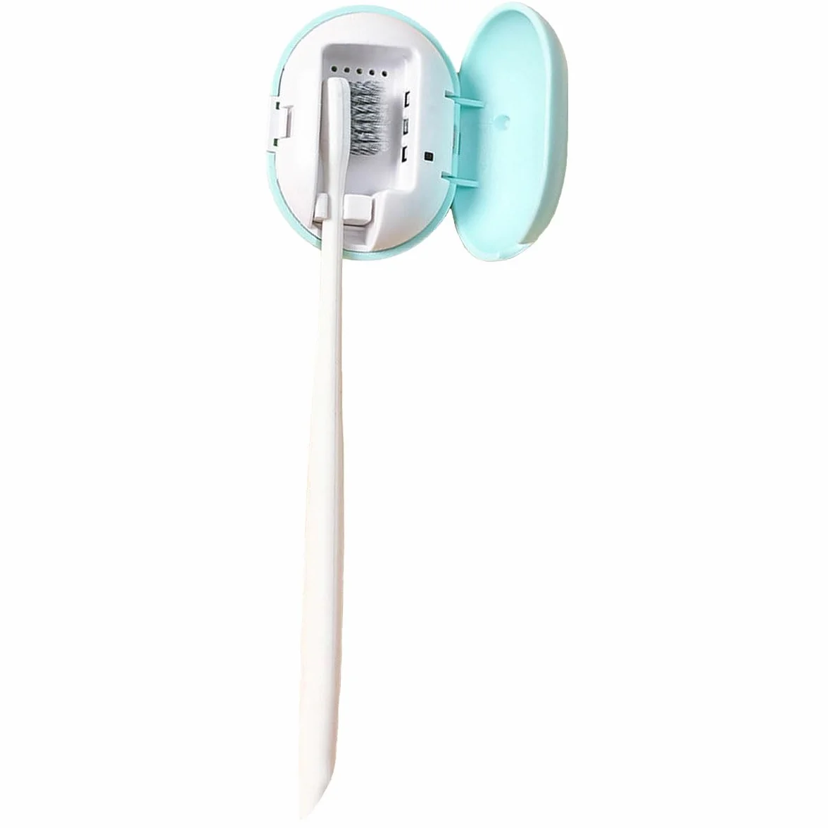 Sterilizzatore universale completamente automatico dello spazzolino da denti domestico, asciugatura UV, adatto per la piccola cura orale montata a parete per viaggi all'aperto (blu)