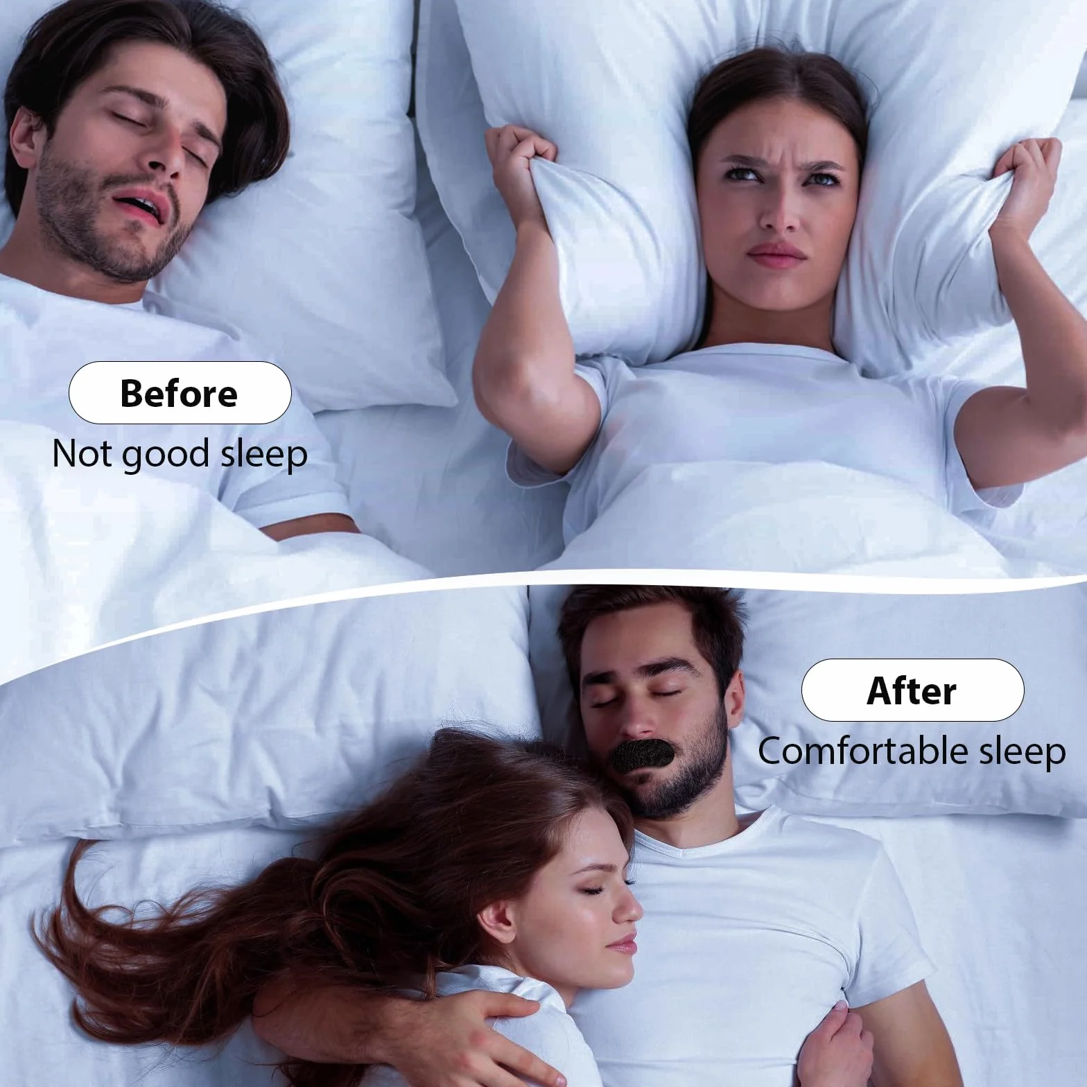 Mouth Tape for Sleeping 90 Pezzi, Cerotti Bocca per Smettere di Russare, Respirazione Nasale