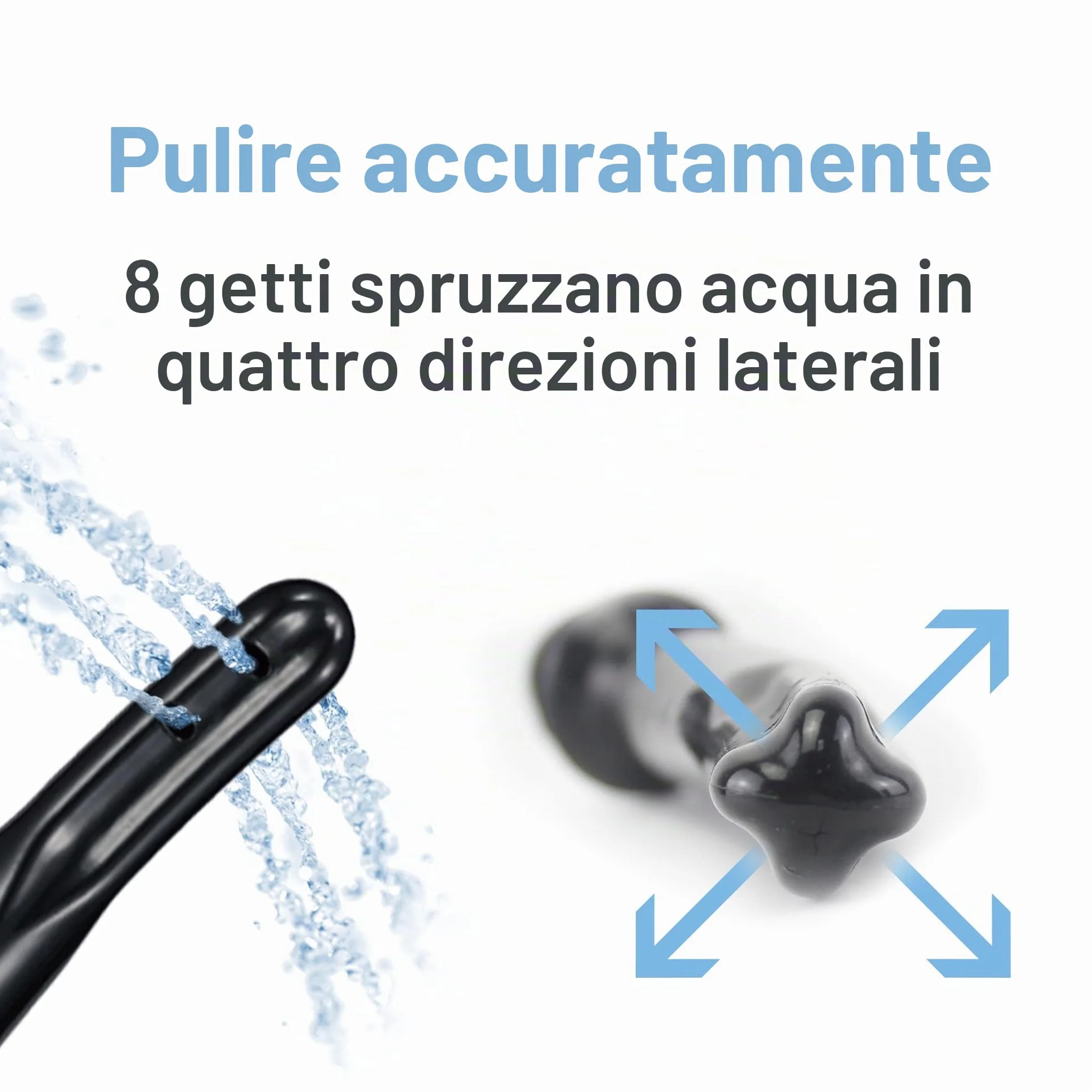 TopQuaFocus 294ml Lampadina per clistere Doccia anale Caffè per clistere per uomo Donna Pulizia punte 4,8' (nero)