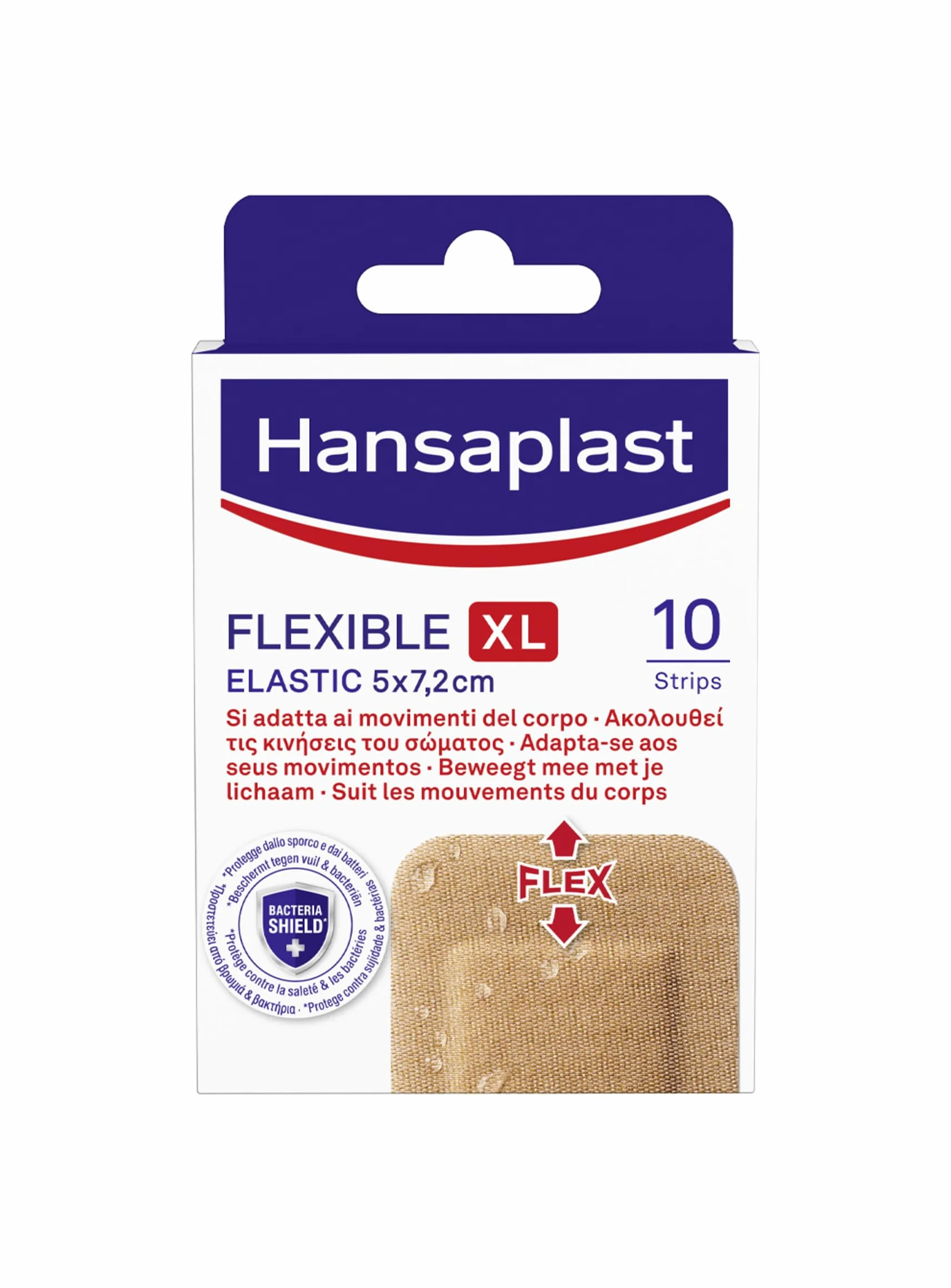 Hansaplast FLEXIBLE XL Cerotti medicazione articolazioni 10 sztuk 5 x 7,2 cm wodoodporny