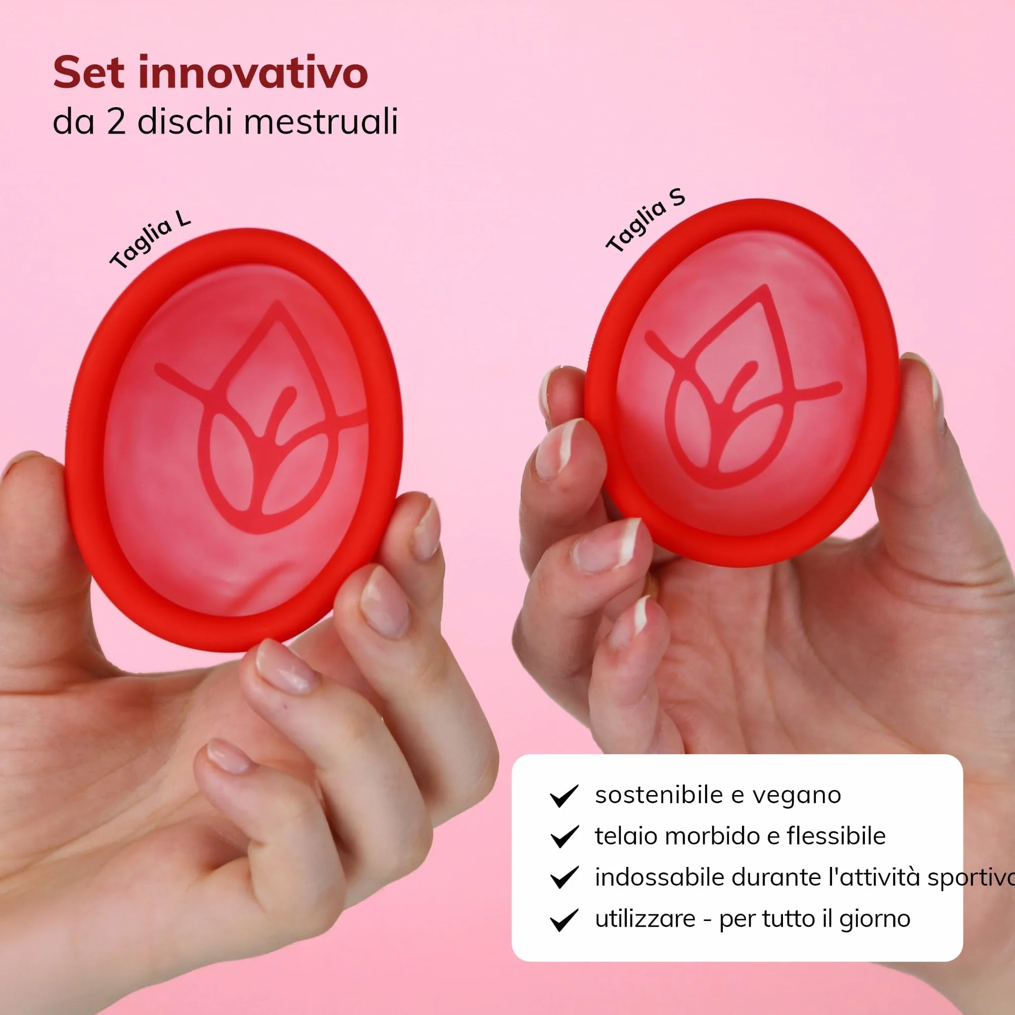 Disco mestruale MYLILY® | 100% silicone di grado medico I Periodo | Disco mestruale I Sostenibile e a basso costo I Disco mestruale | riutilizzabile I S + L