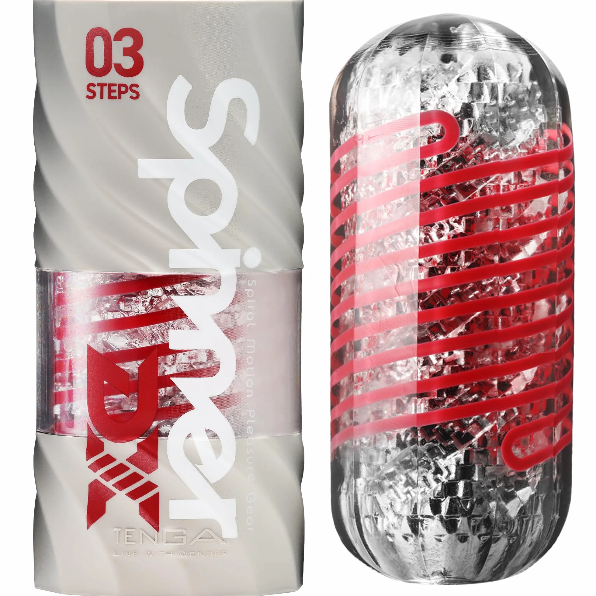 TENGA SPINNER DX 03 Steps - Sex toy riutilizzabile per uomo con sensazioni estreme e materiale elastico, incluso un campione di lozione – masturbatore per uomo discreto e portatile