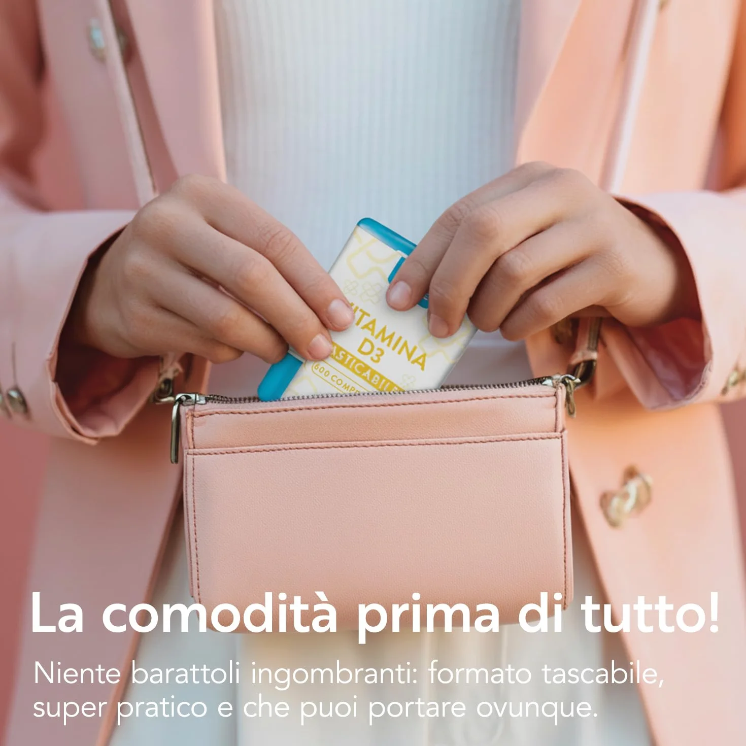 Vitamina D 2000 UI PiùLife, 600 Mini Compresse Vitamina D3 Masticabile (2cpr Per Dose), Integratore Vit D Pura, Difese Immunitarie, Ossa Muscoli Denti, Vit D3 Gluten Free, Lactose Free