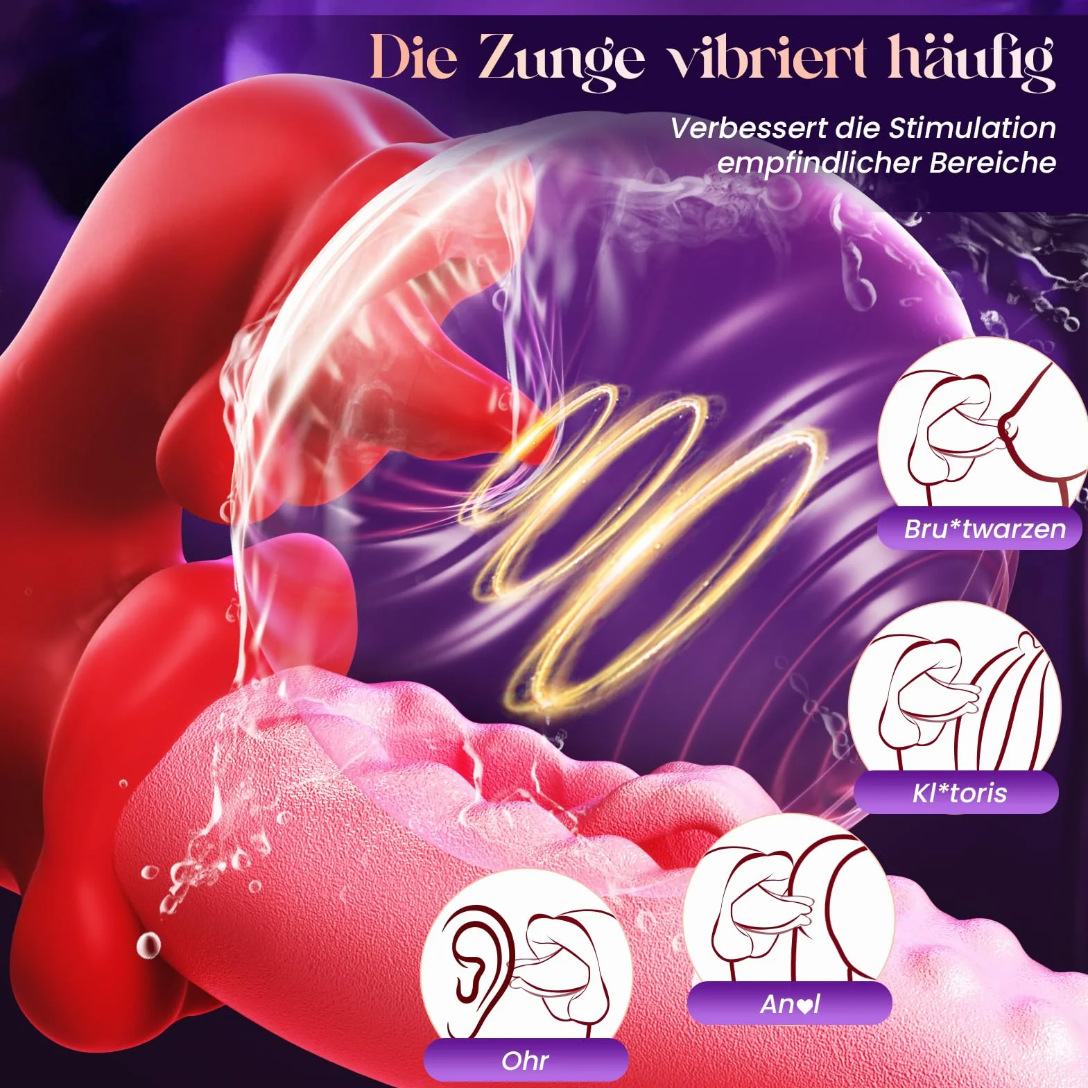 Dildo Vibratoreper Donna Professionale Sex Toys, 7 Vibratore Leccata e Battiti Sexytoysys Donna Coppia, Vibratoriper Donne Sex Toy, Vibratoreper Donna Piccolo Vibratore Donna Toys Sessuali per Donna