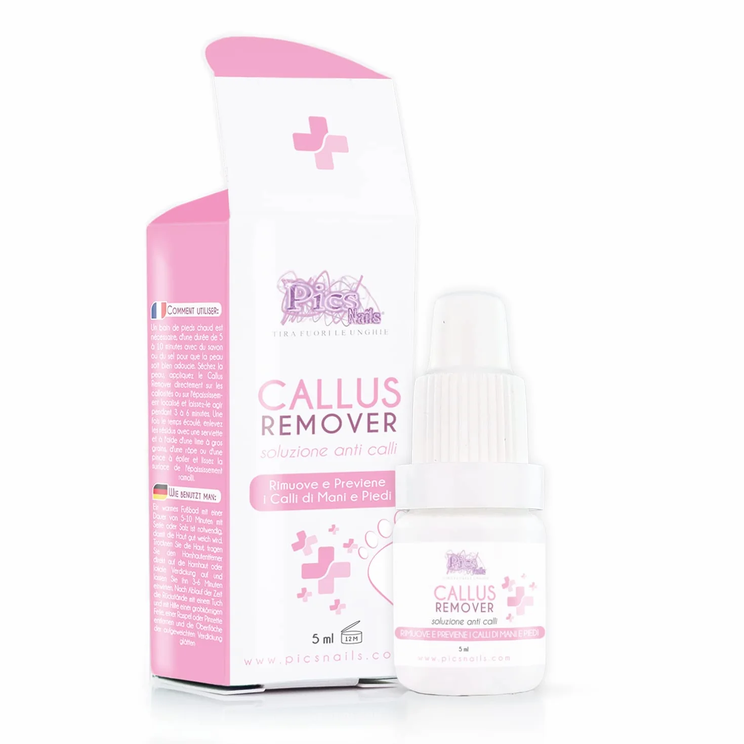 Rimuovi Calli Liquido Strong Professionale 5 ml - Liquido Callifugo per Piedi e Mani
