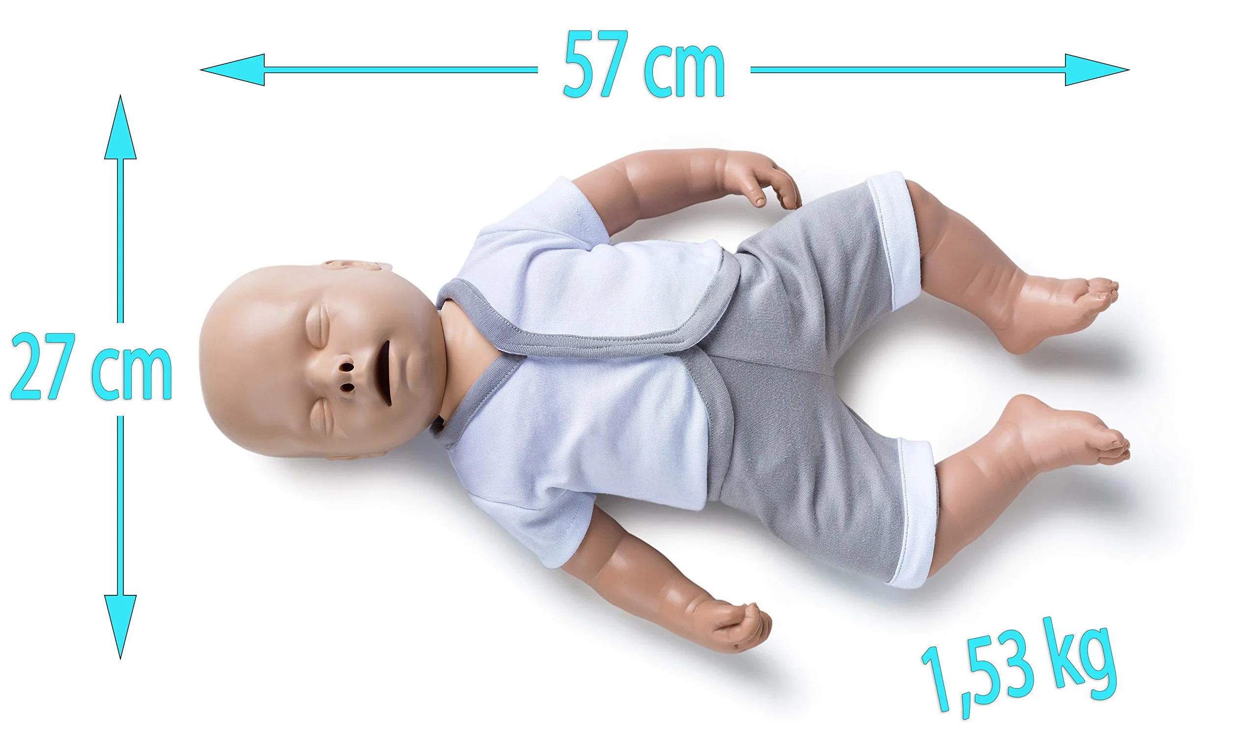 Bambola per esercizi di rianimazione MedX5 Baby HLW, primo soccorso per bambini