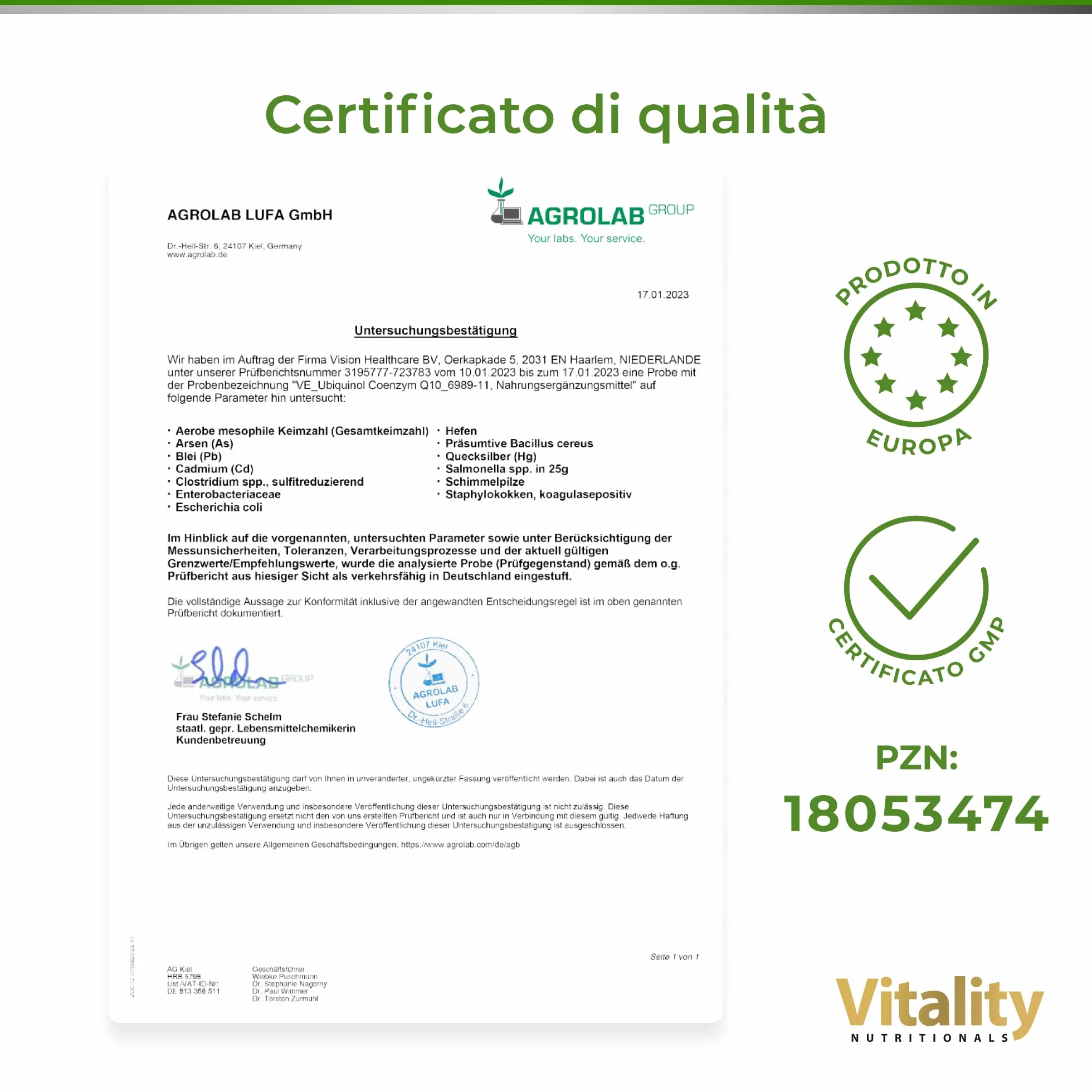 Vitality Nutritionals Coenzima q10, Ubiquinolo fino all'800% più biodisponibile del normale CoQ10, 100 mg di ubichinolo. Senza additivi. Energia Antiossidanti Anti-invecchiamento. Ubiquinol CoQ10