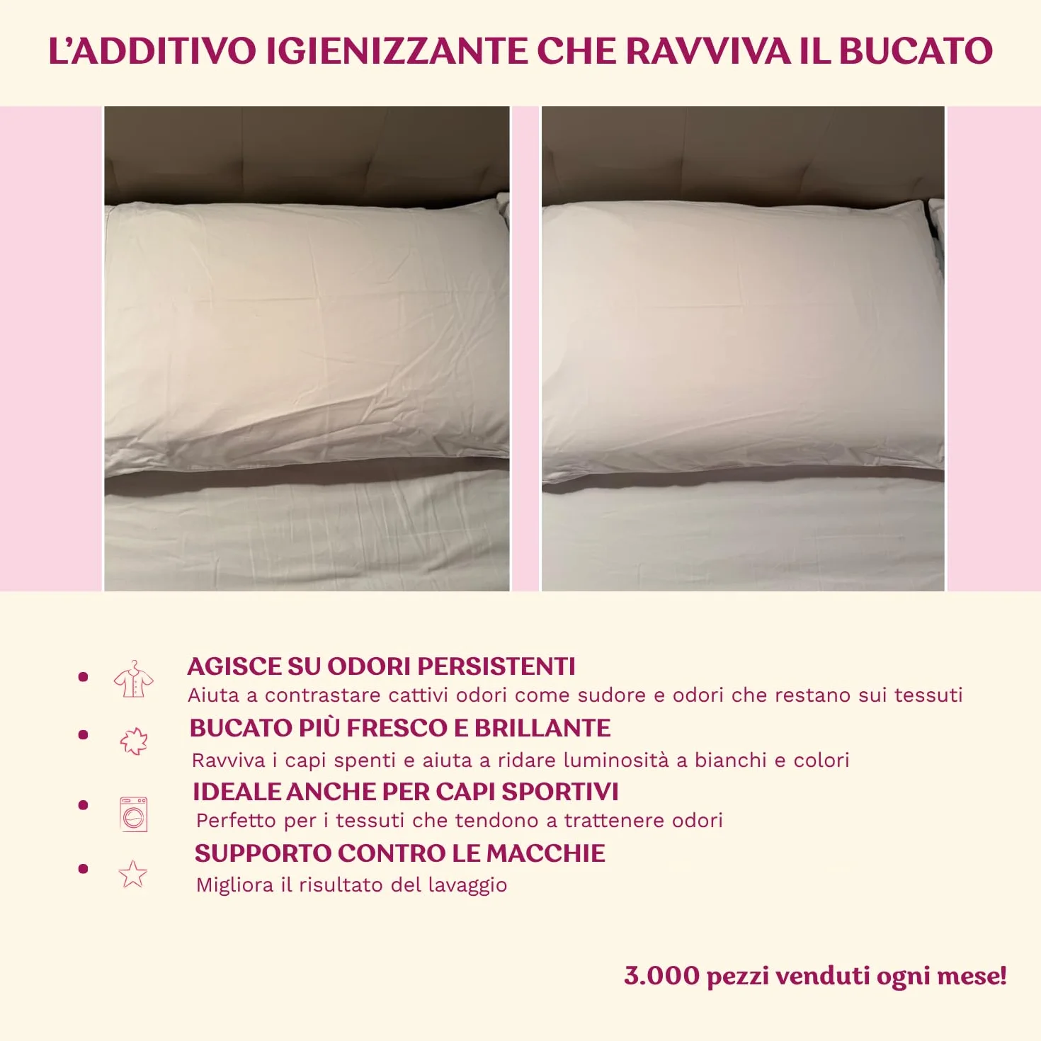 Spray Anti Piega Ml.200 Rimuove Pieghe 60 Secondi Senza Ferro da Stiro per Lenzuola Tende Camicie Tessuti Casa Profumo Fresco Bucato Made in Italy