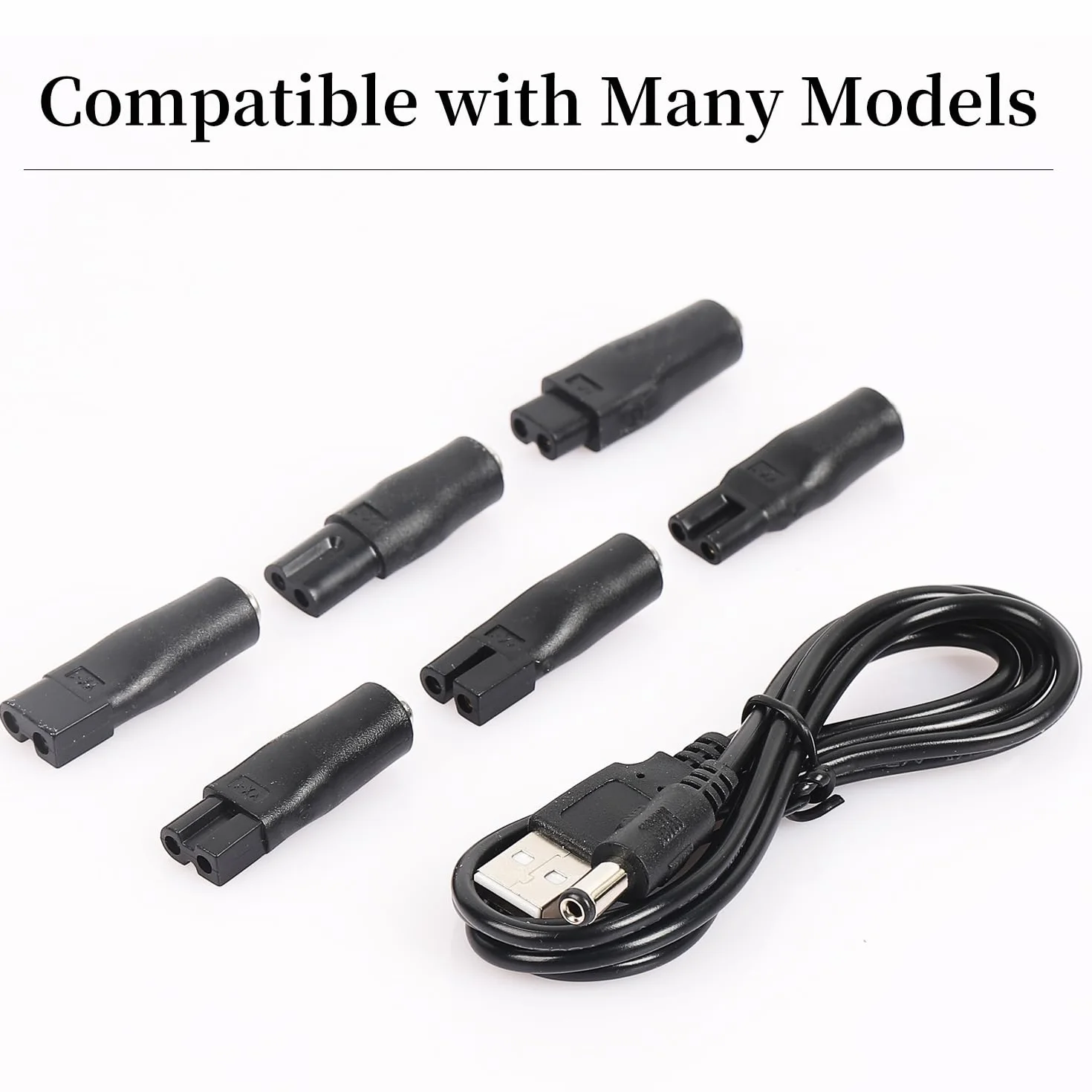 Cavo di Ricarica USB 5V Universale 7PCS Adattatori per Rasoi, Apparecchi di Cura Elettrici