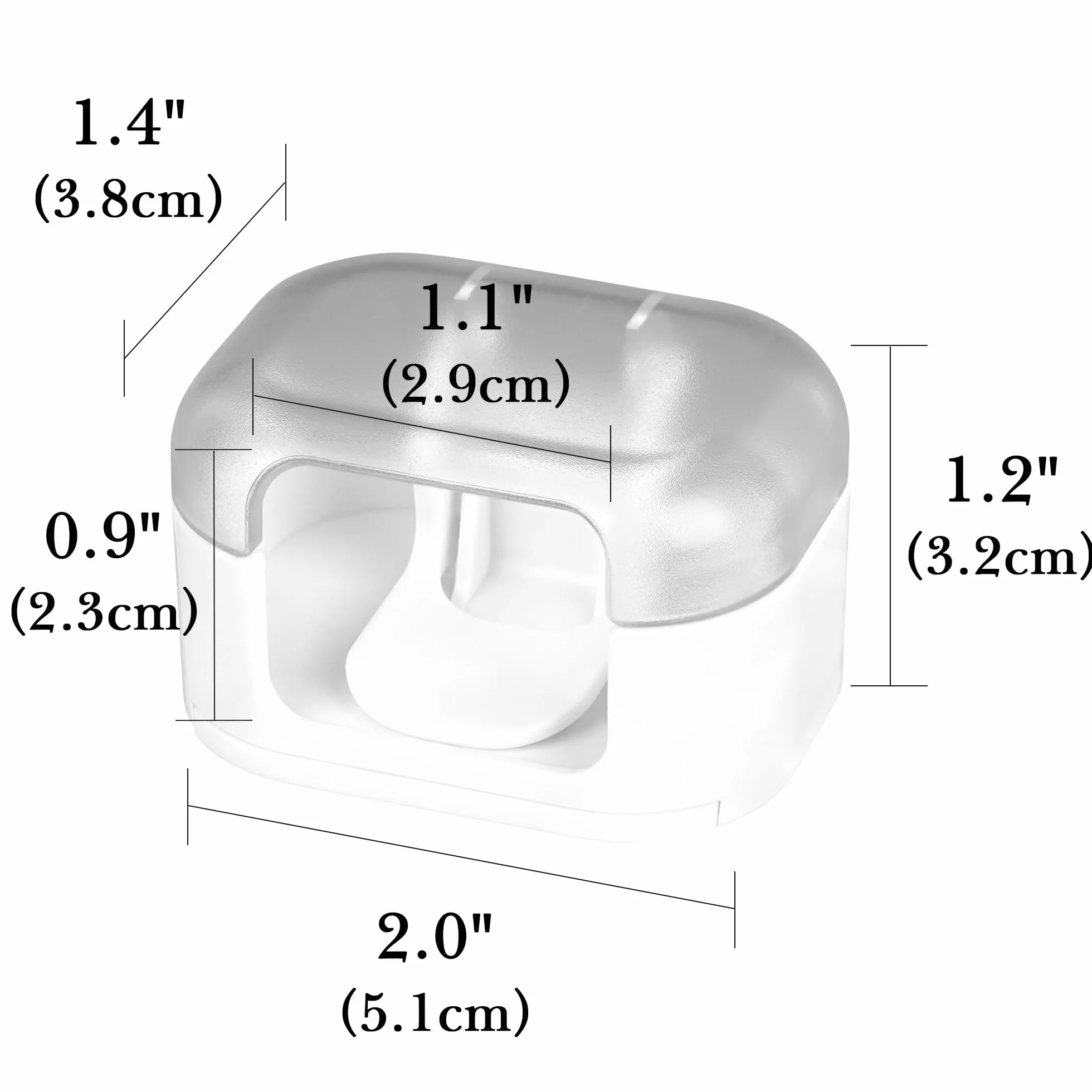 Linkidea Confezione da 2 Porta Rasoio da Parete, Accessori da Barba Impermeabili, Compatibile con Gillette Fusion 5, GilletteLabs Special NFL Series, Dorco Pace 6 Pro, Harry's 5 Blade (Bianco)
