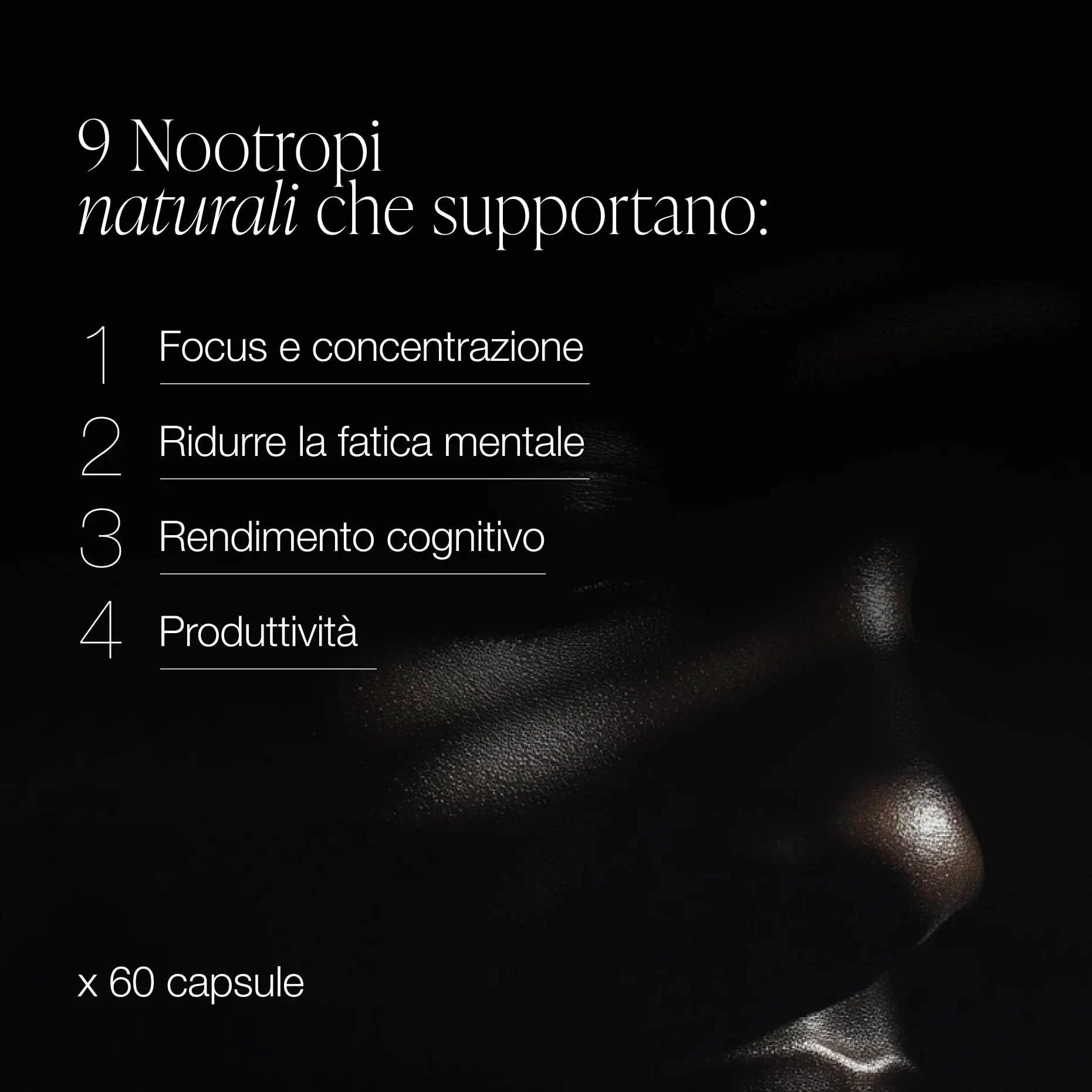 ZZEN FOCUS Nootropico Naturale Integratore Stanchezza Energia Concentrazione Memoria 60 Capsule