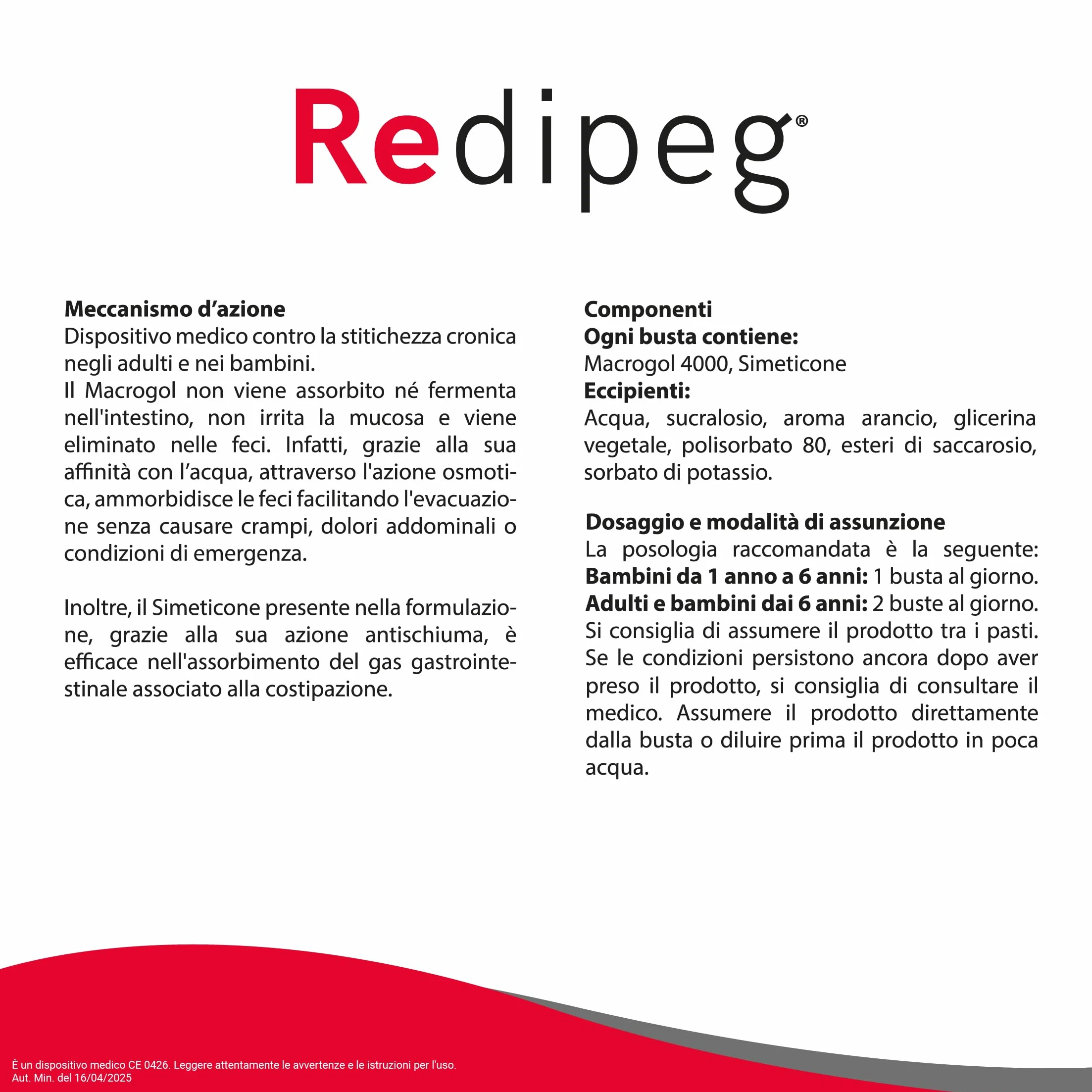 Aurora Biofarma Redipeg Dispositivo Medico per la Stitichezza 20 Stick 30ml